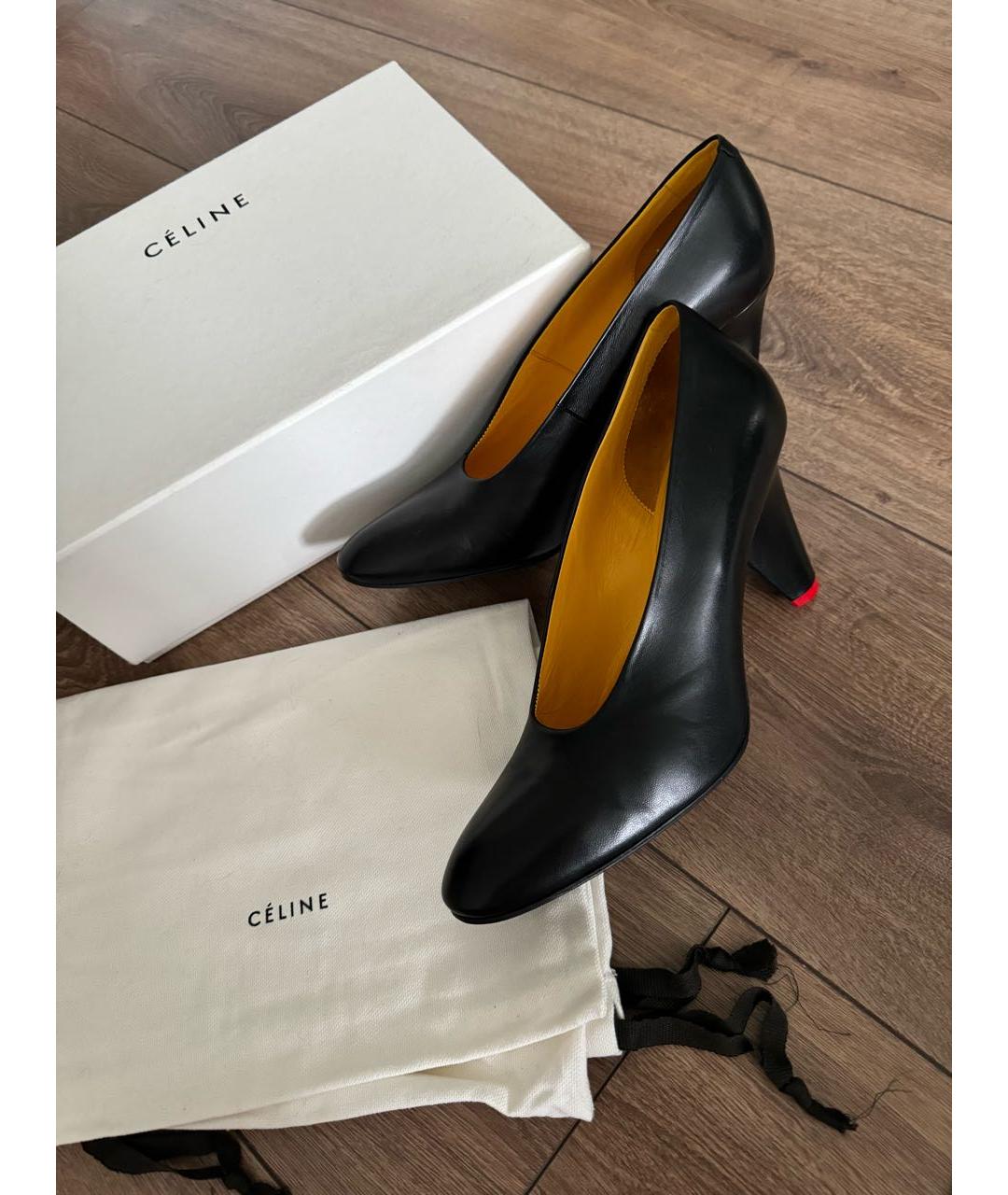 CELINE PRE-OWNED Черные кожаные туфли, фото 3