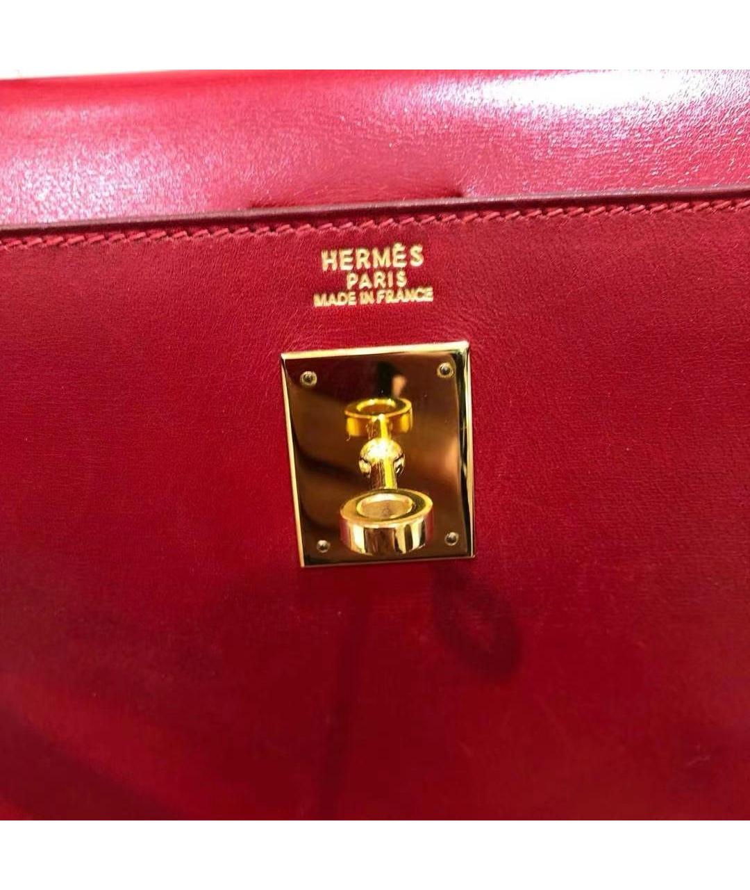 HERMES PRE-OWNED Красная кожаная сумка с короткими ручками, фото 4