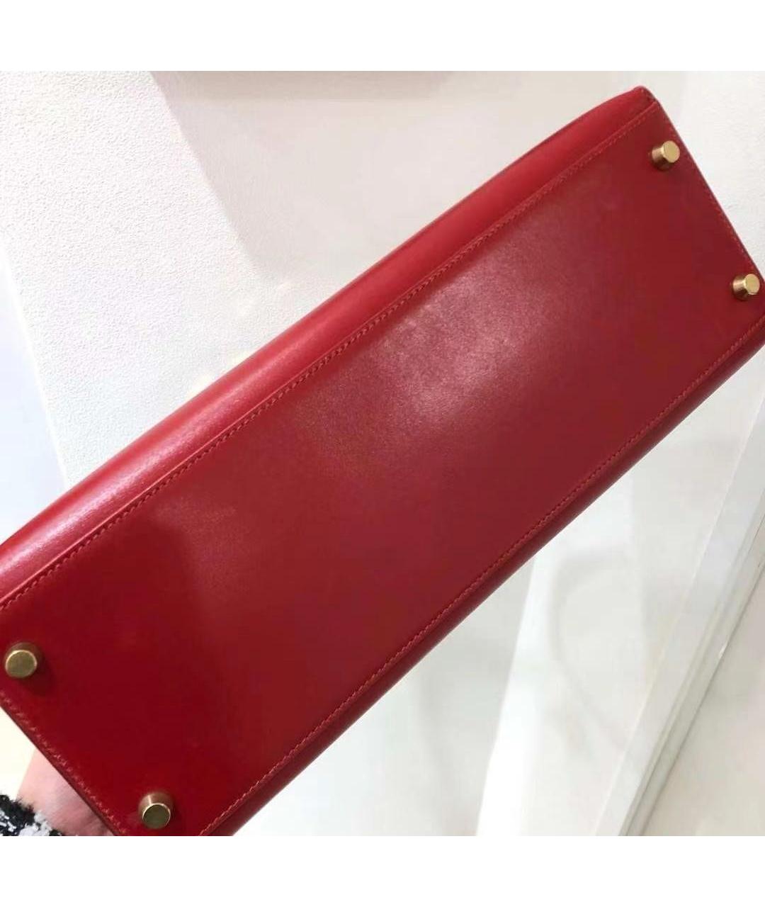 HERMES PRE-OWNED Красная кожаная сумка с короткими ручками, фото 5