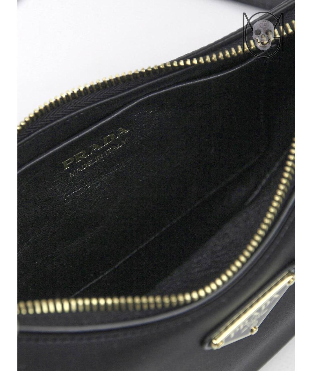 PRADA Черная кожаная сумка с короткими ручками, фото 7