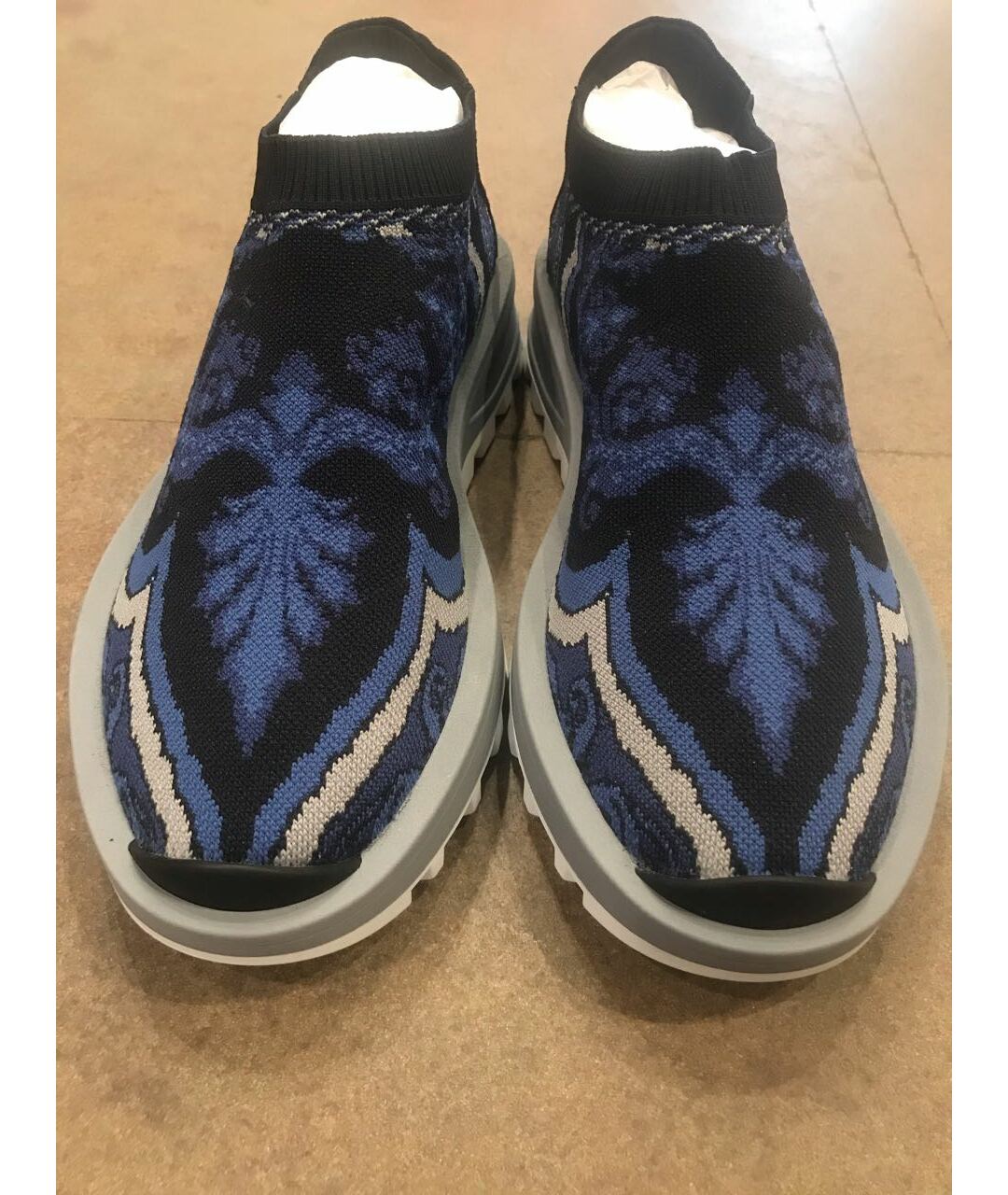 ETRO Синие текстильные кроссовки, фото 2