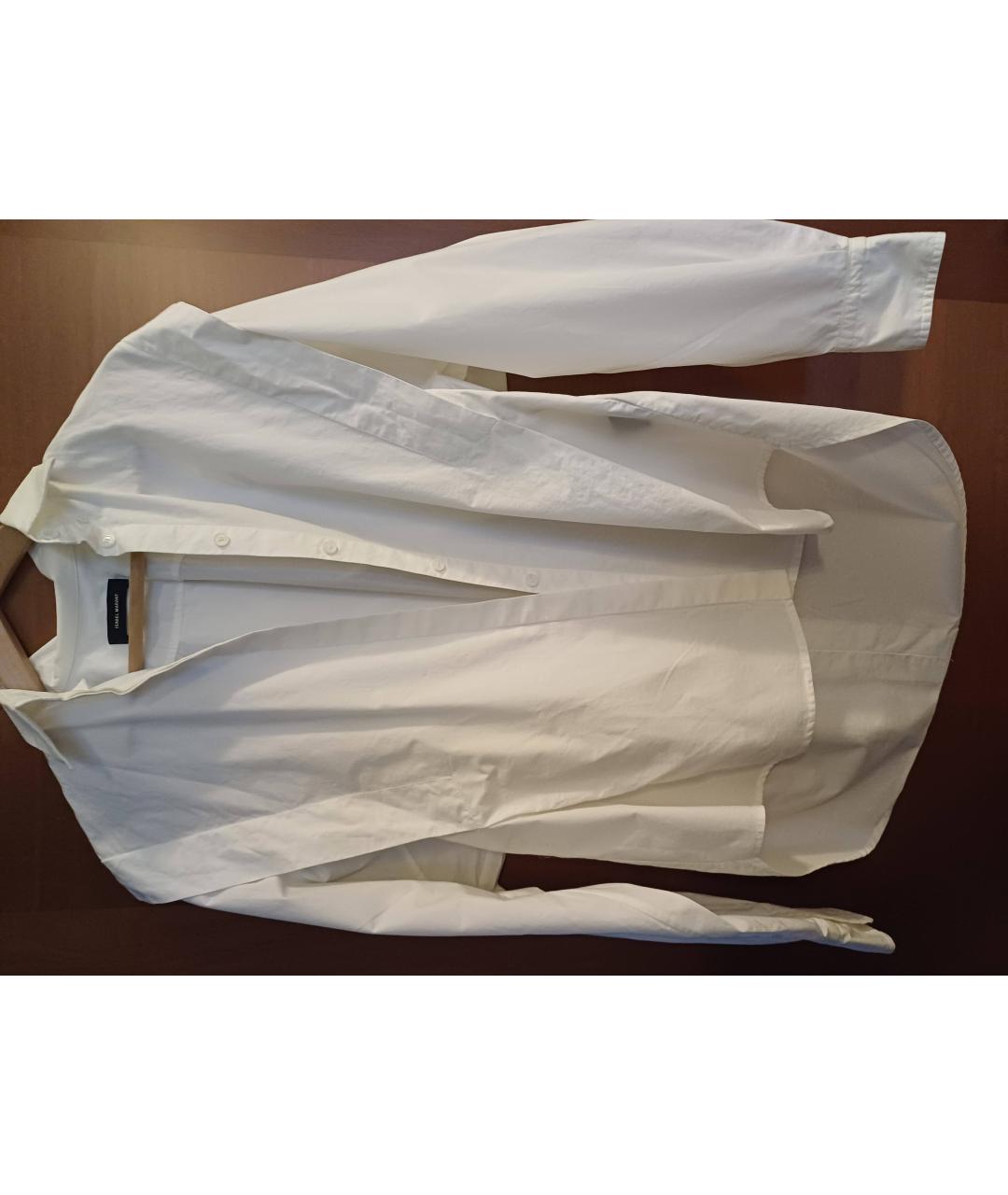 ISABEL MARANT Белая хлопко-эластановая рубашка, фото 6