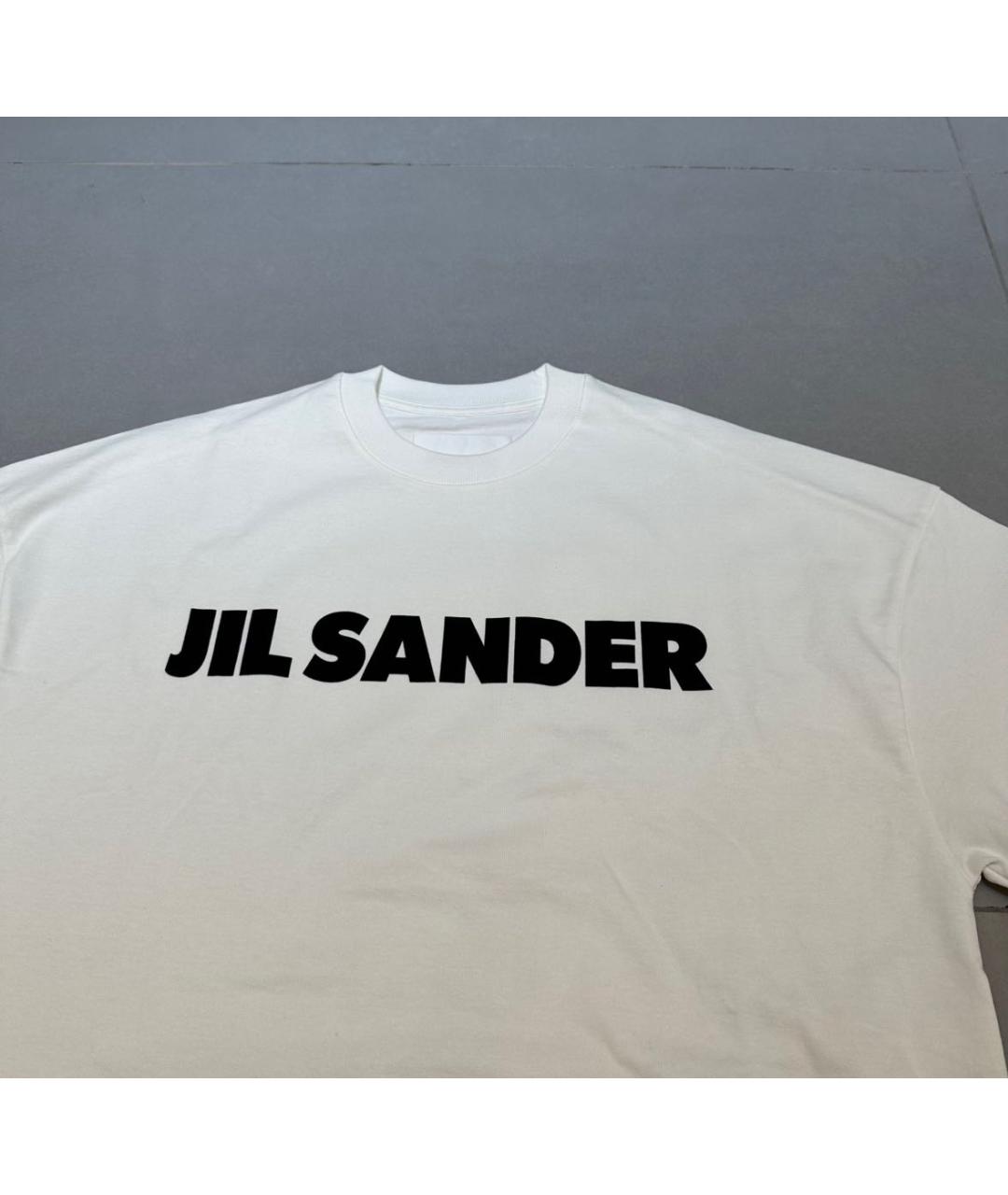JIL SANDER Бежевая хлопковая футболка, фото 2