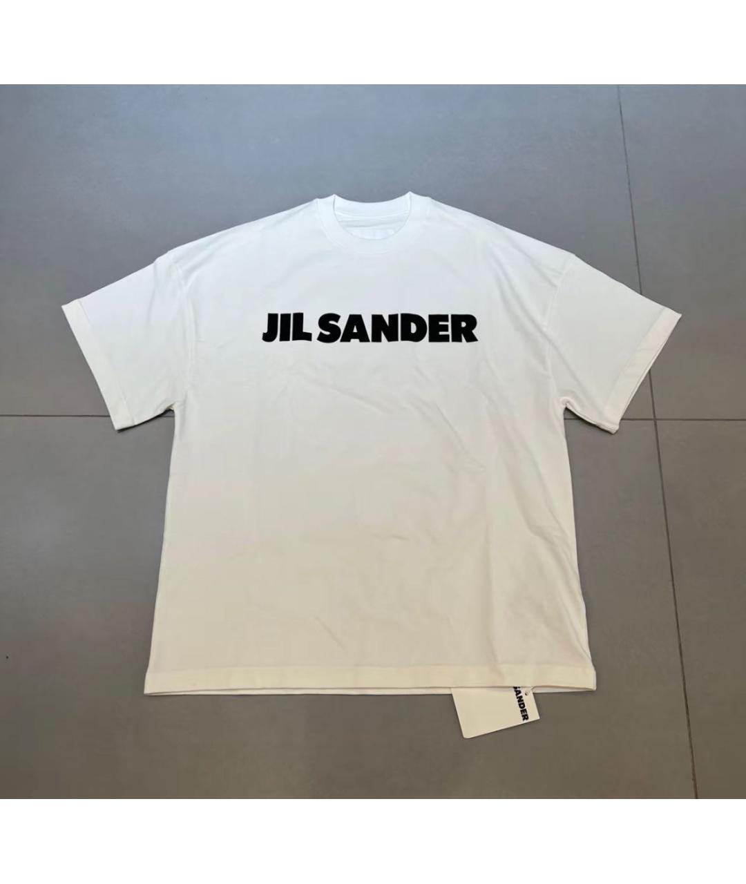 JIL SANDER Бежевая хлопковая футболка, фото 4