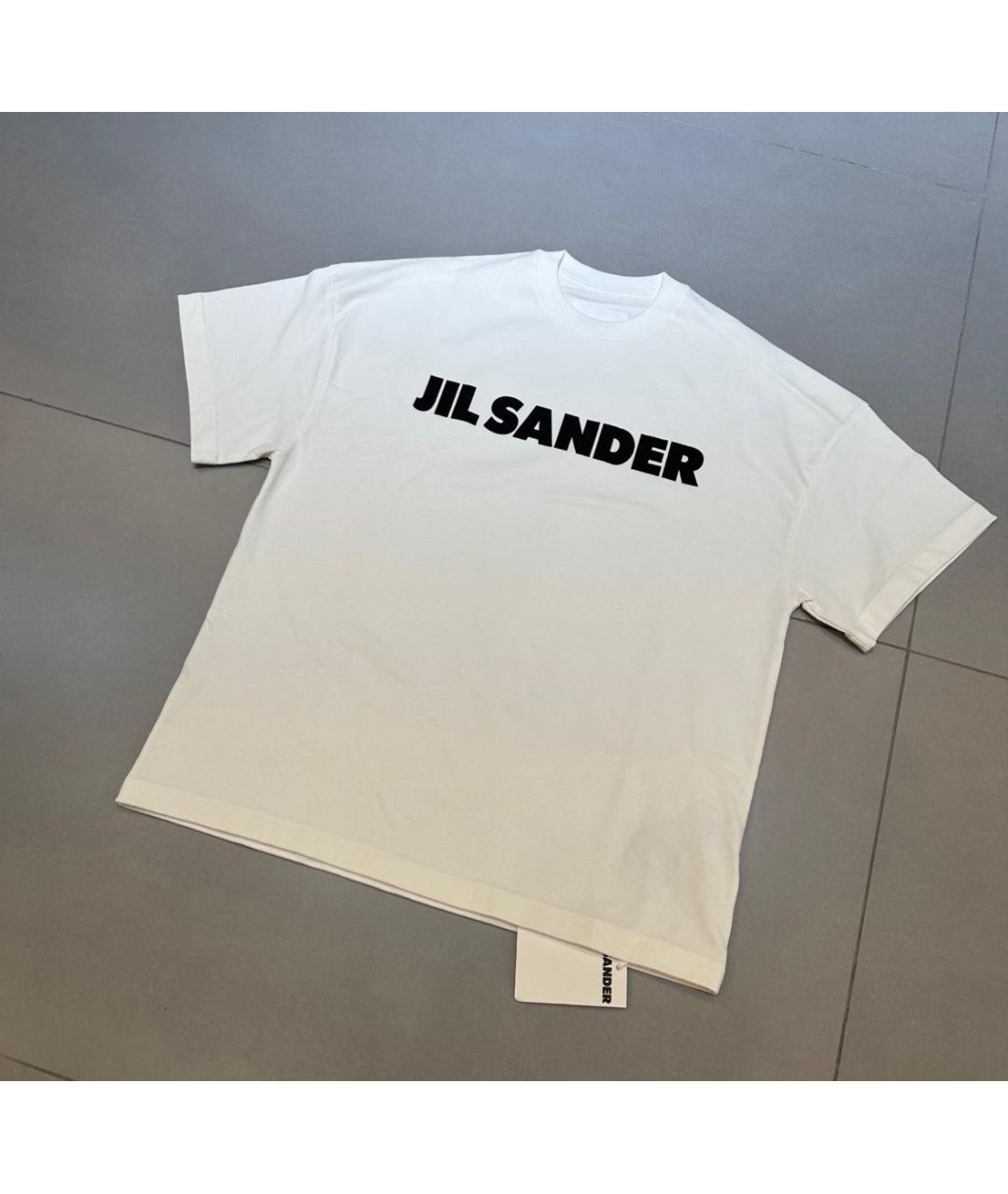 JIL SANDER Бежевая хлопковая футболка, фото 3