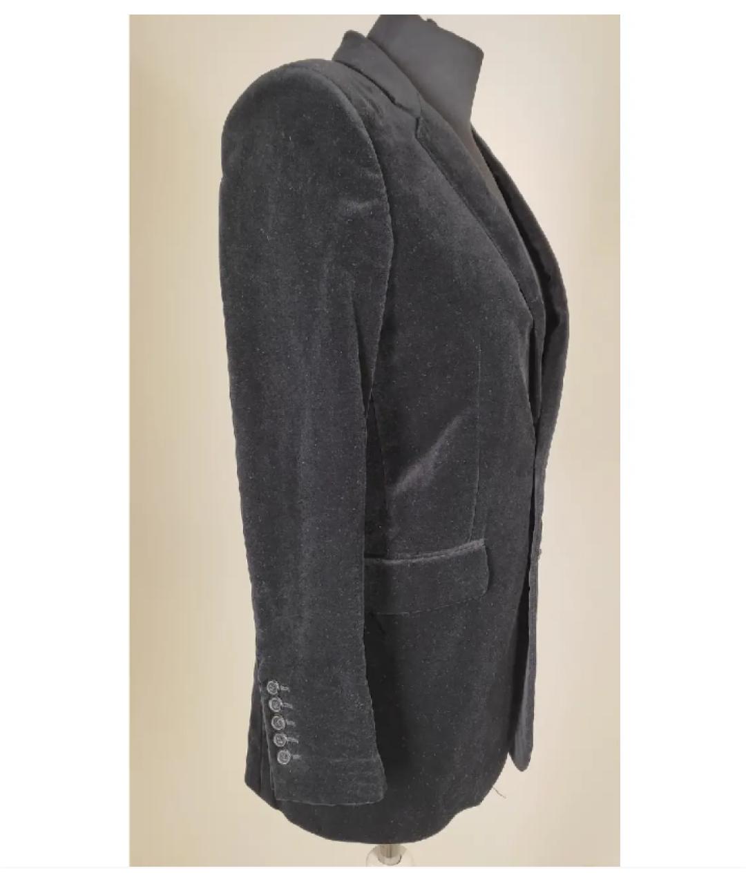 SAINT LAURENT Черный хлопковый жакет/пиджак, фото 3