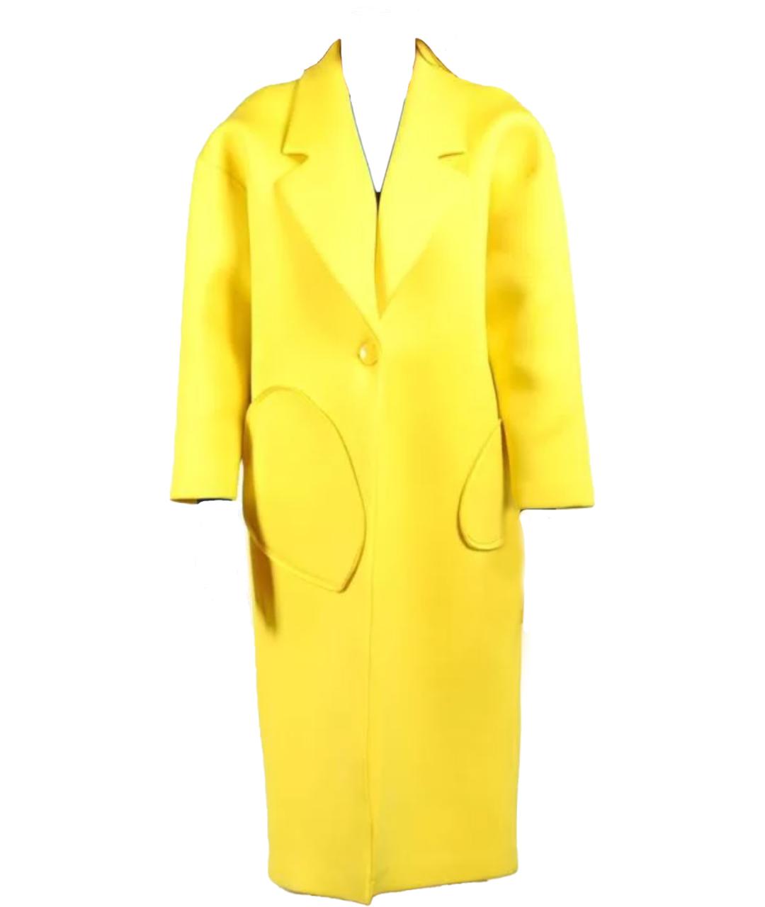 JACQUEMUS Желтое полиуретановое пальто, фото 3