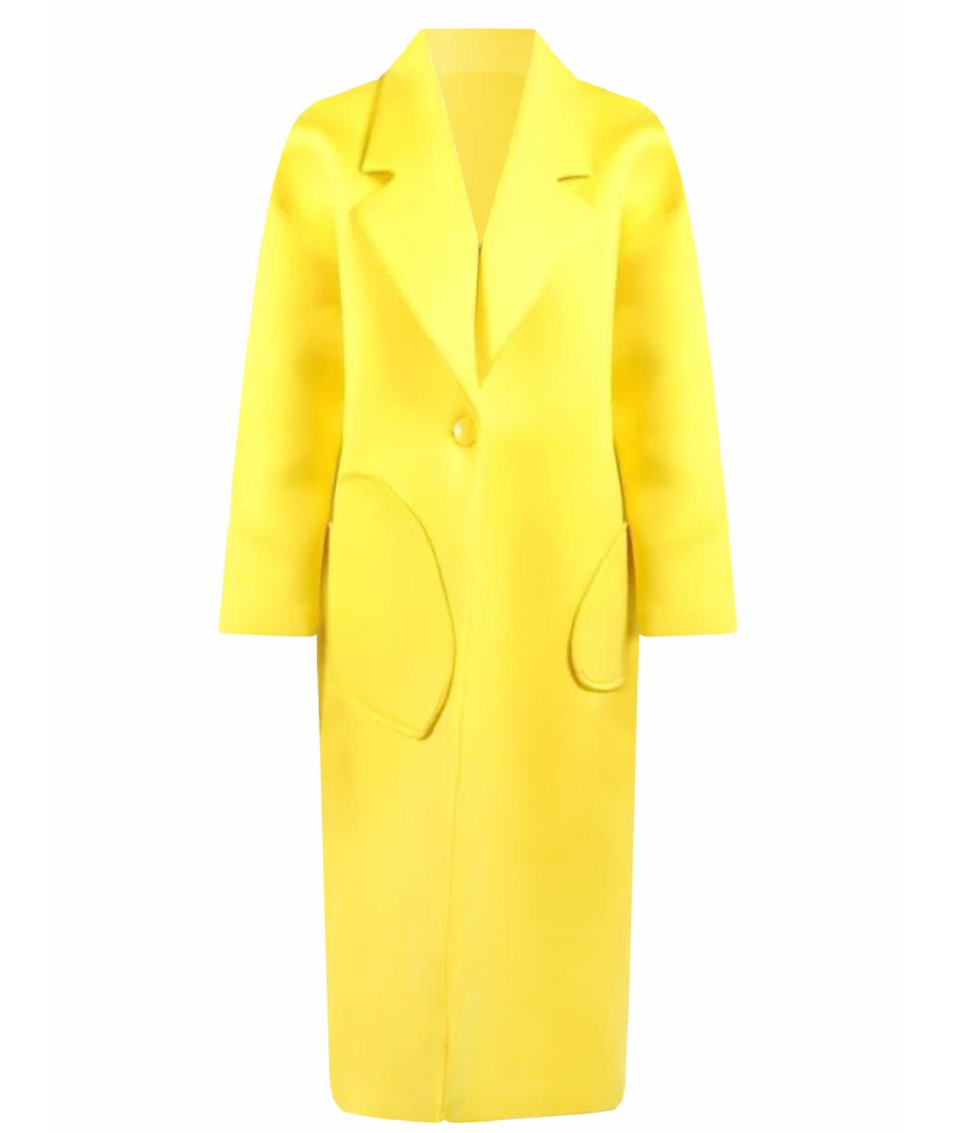 JACQUEMUS Желтое полиуретановое пальто, фото 1