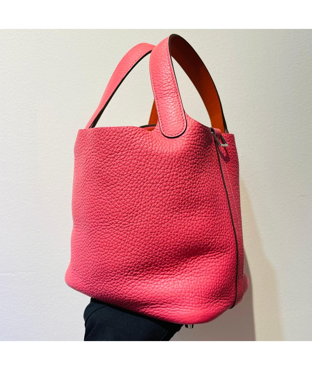 HERMES PRE-OWNED Розовая кожаная сумка с короткими ручками, фото 5