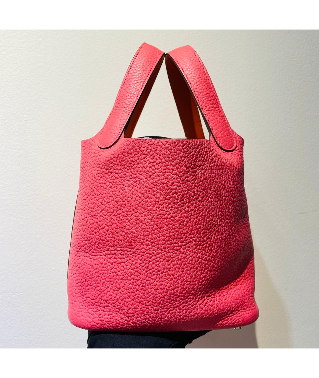 HERMES PRE-OWNED Розовая кожаная сумка с короткими ручками, фото 7