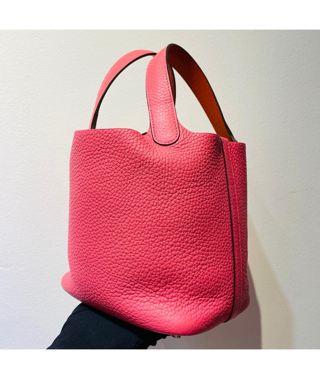 HERMES PRE-OWNED Розовая кожаная сумка с короткими ручками, фото 4
