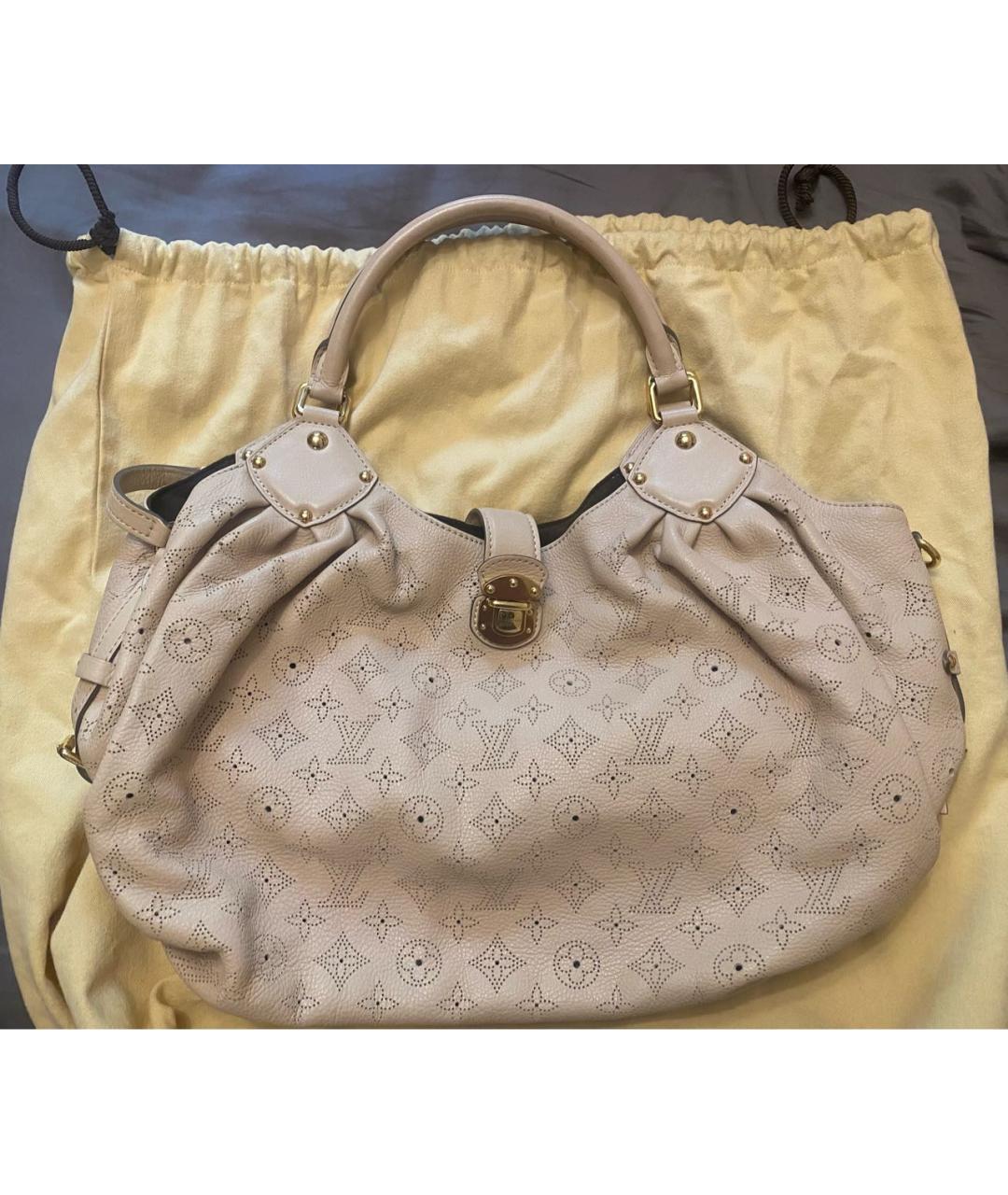 LOUIS VUITTON PRE-OWNED Бежевая кожаная сумка тоут, фото 9