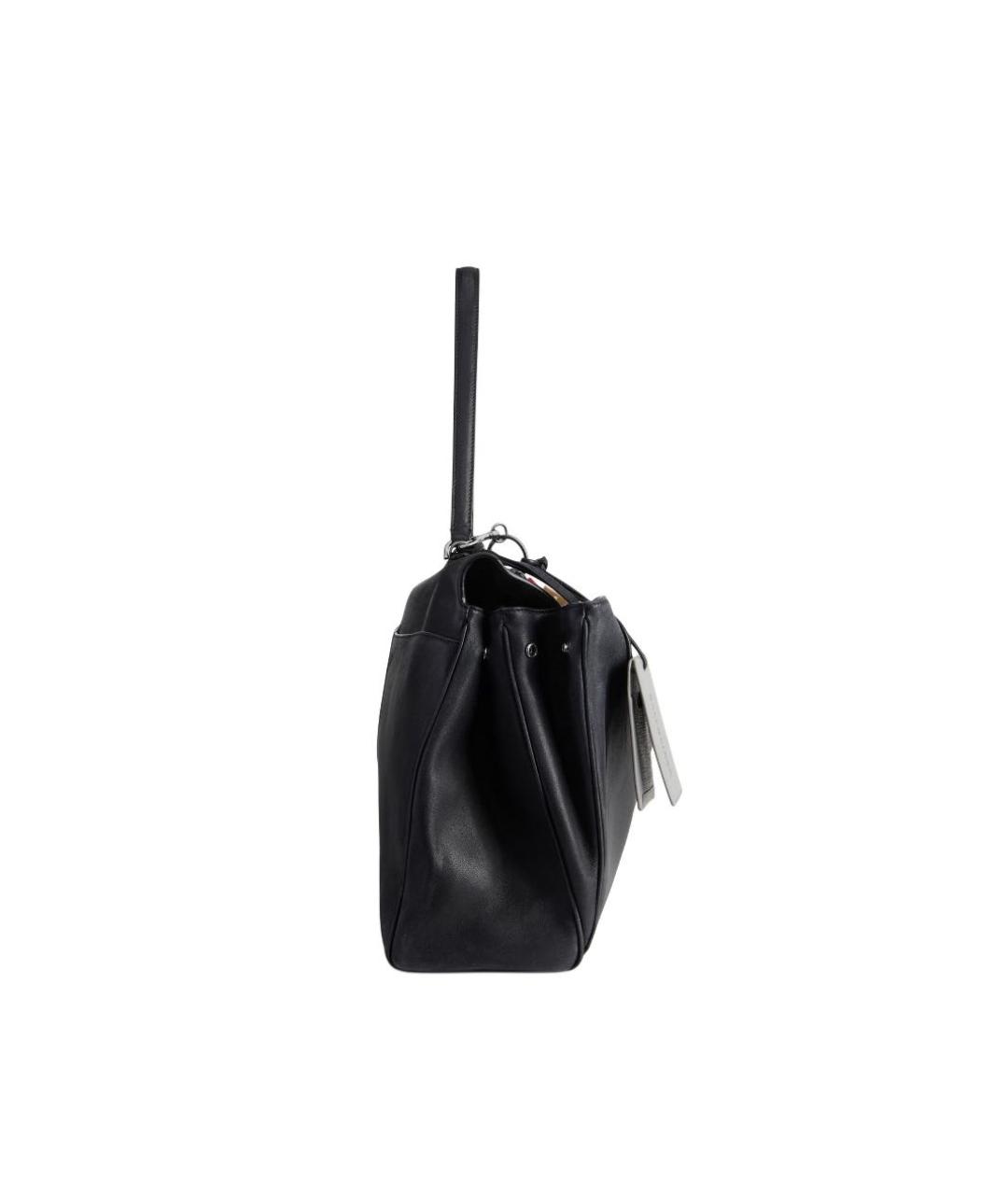 BALENCIAGA Черная кожаная сумка с короткими ручками, фото 4