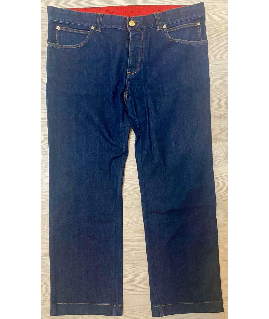 BILLIONAIRE Темно-синие хлопковые прямые джинсы, фото 5