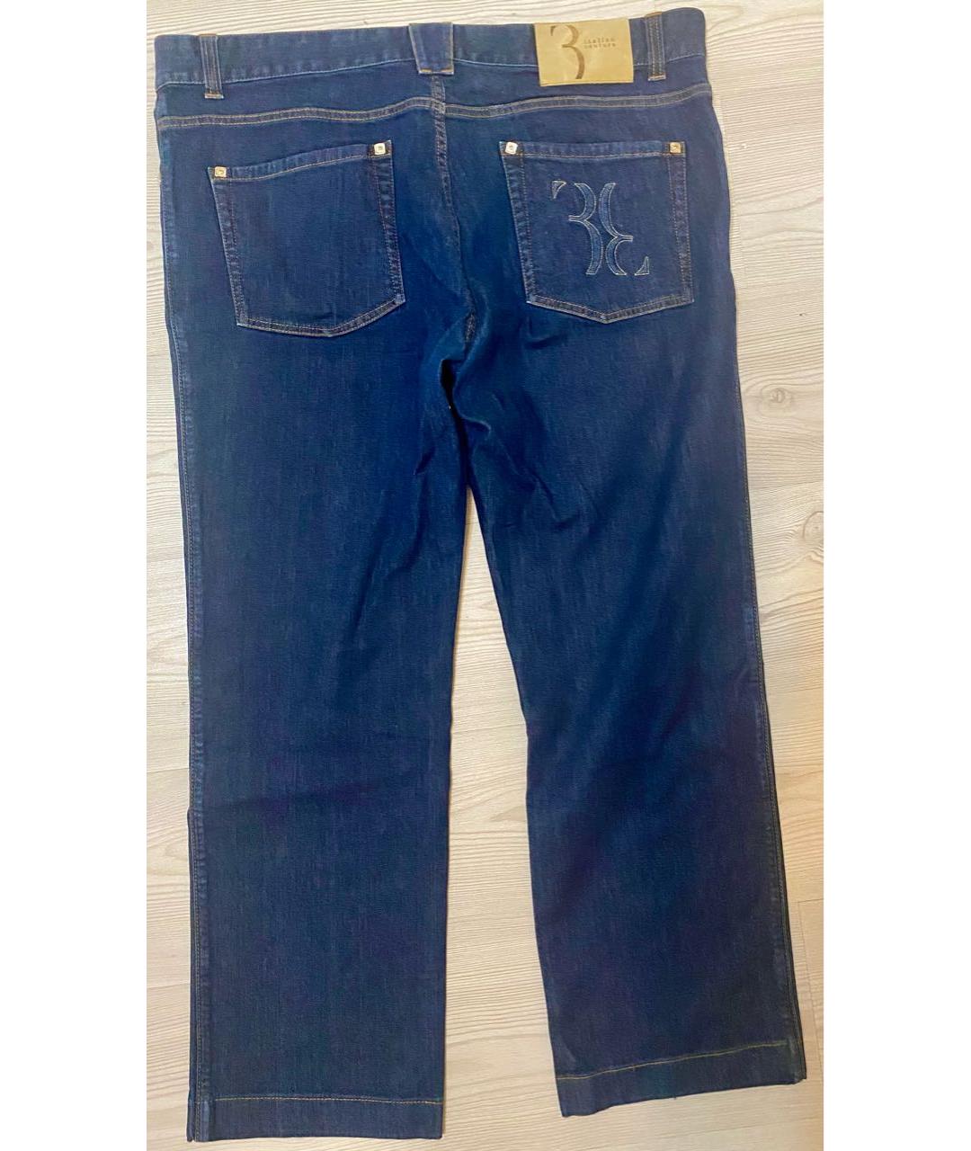 BILLIONAIRE Темно-синие хлопковые прямые джинсы, фото 3