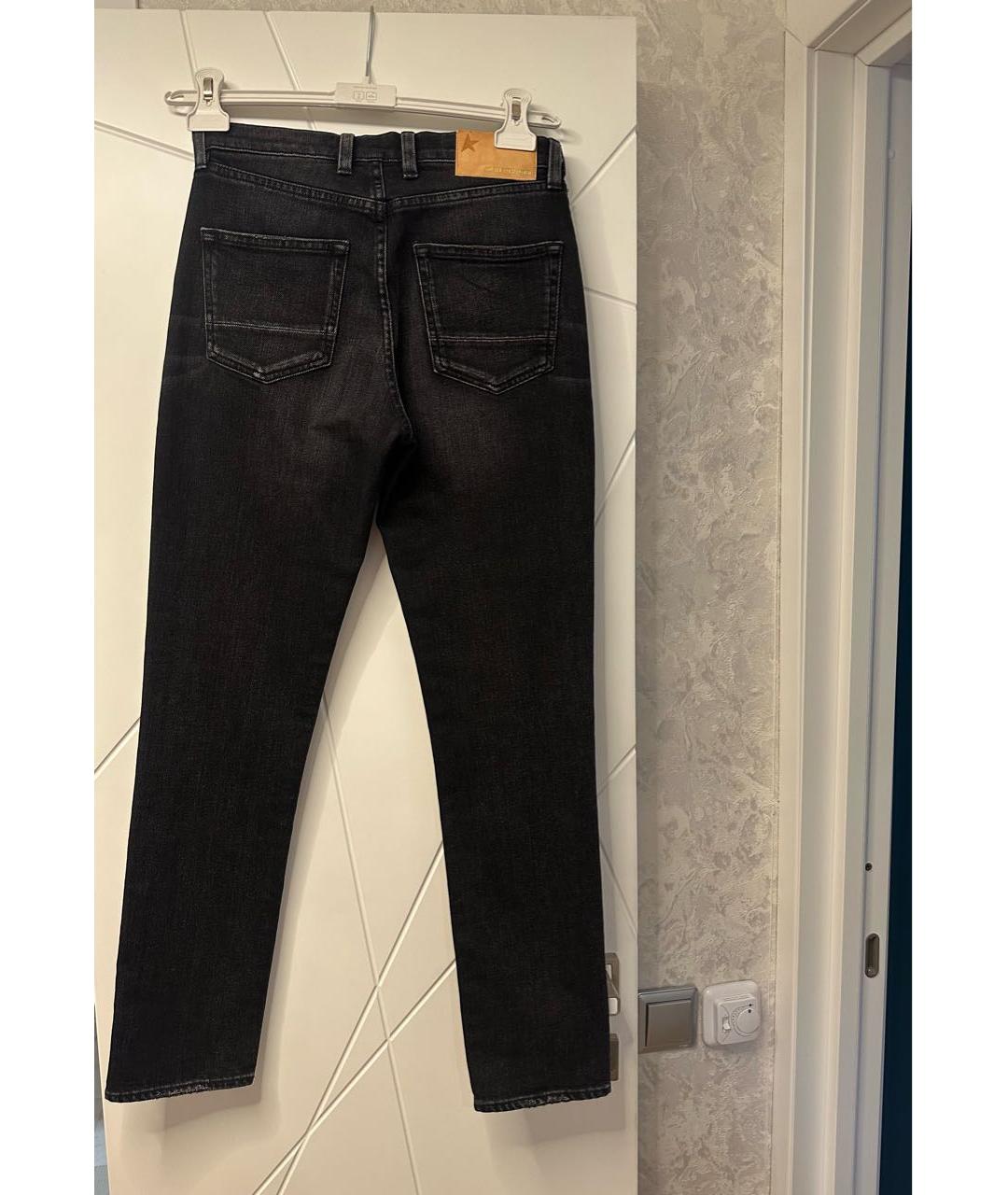 GOLDEN GOOSE DELUXE BRAND Черные хлопко-эластановые джинсы слим, фото 2