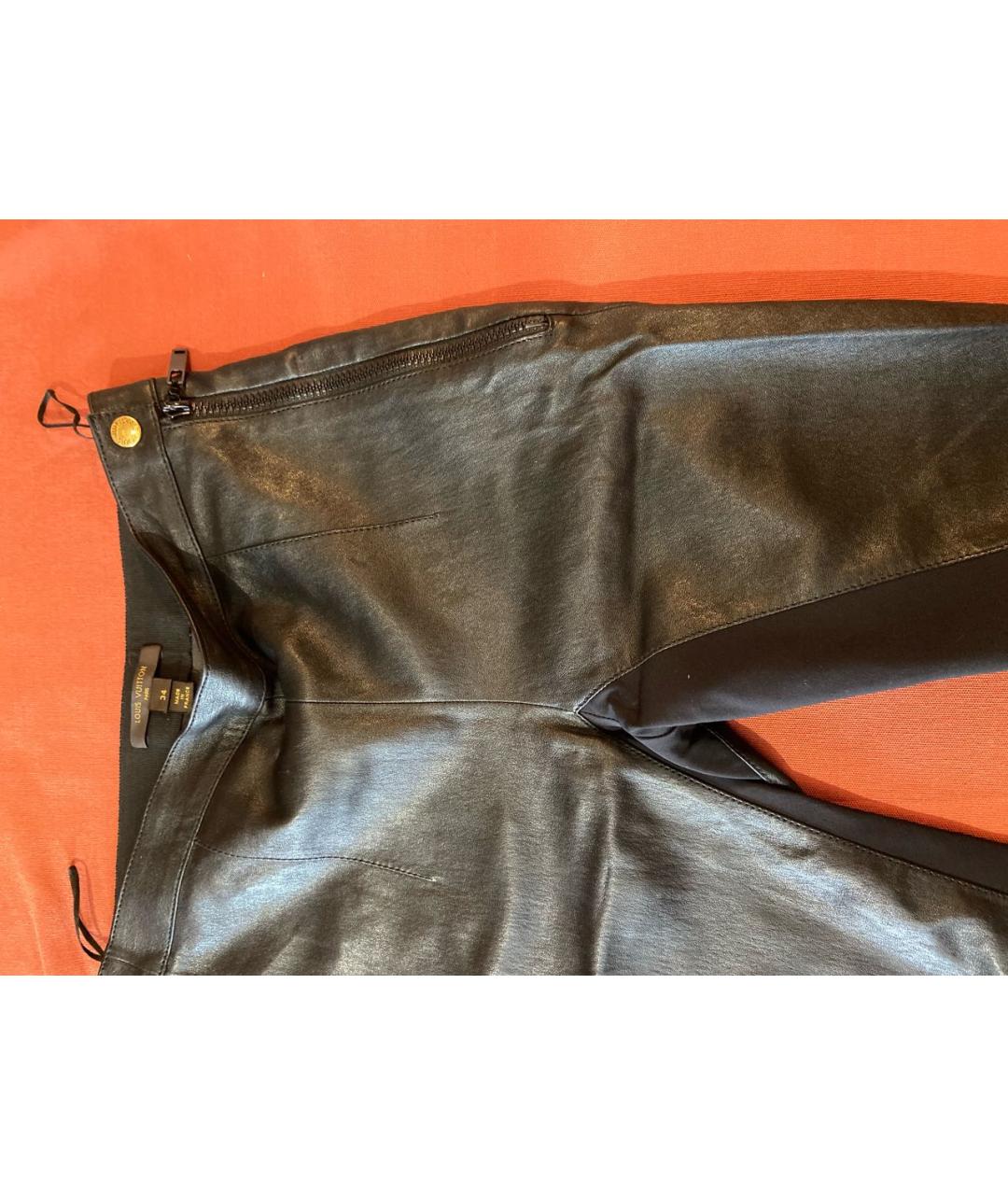 LOUIS VUITTON PRE-OWNED Черные хлопковые брюки узкие, фото 3
