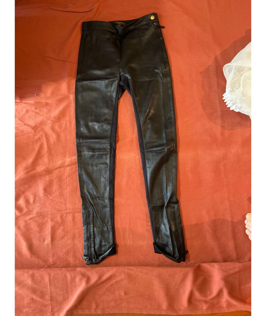LOUIS VUITTON Черные хлопковые брюки узкие, фото 8