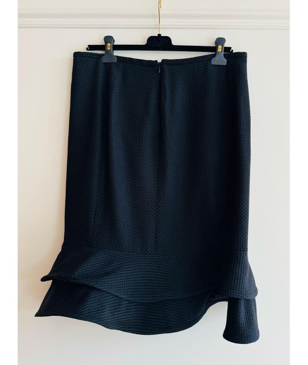 ARMANI COLLEZIONI Черная шелковая юбка миди, фото 2