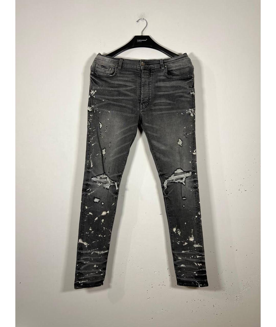 AMIRI Антрацитовые хлопковые джинсы, фото 8