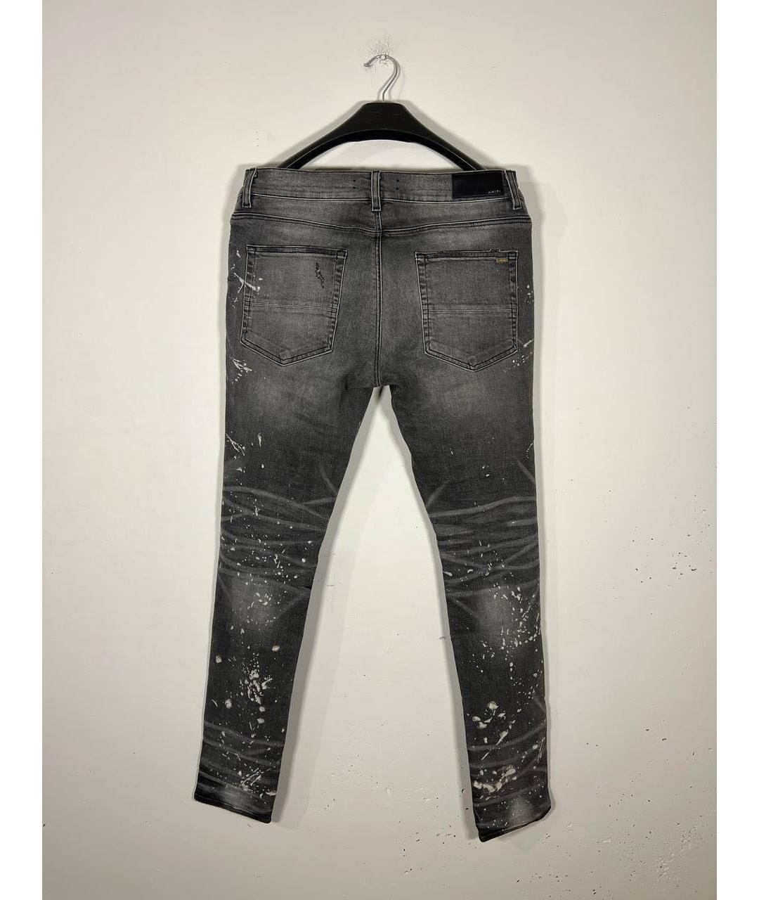 AMIRI Антрацитовые хлопковые джинсы, фото 2