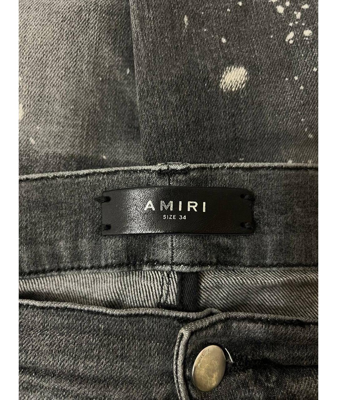 AMIRI Антрацитовые хлопковые джинсы, фото 7