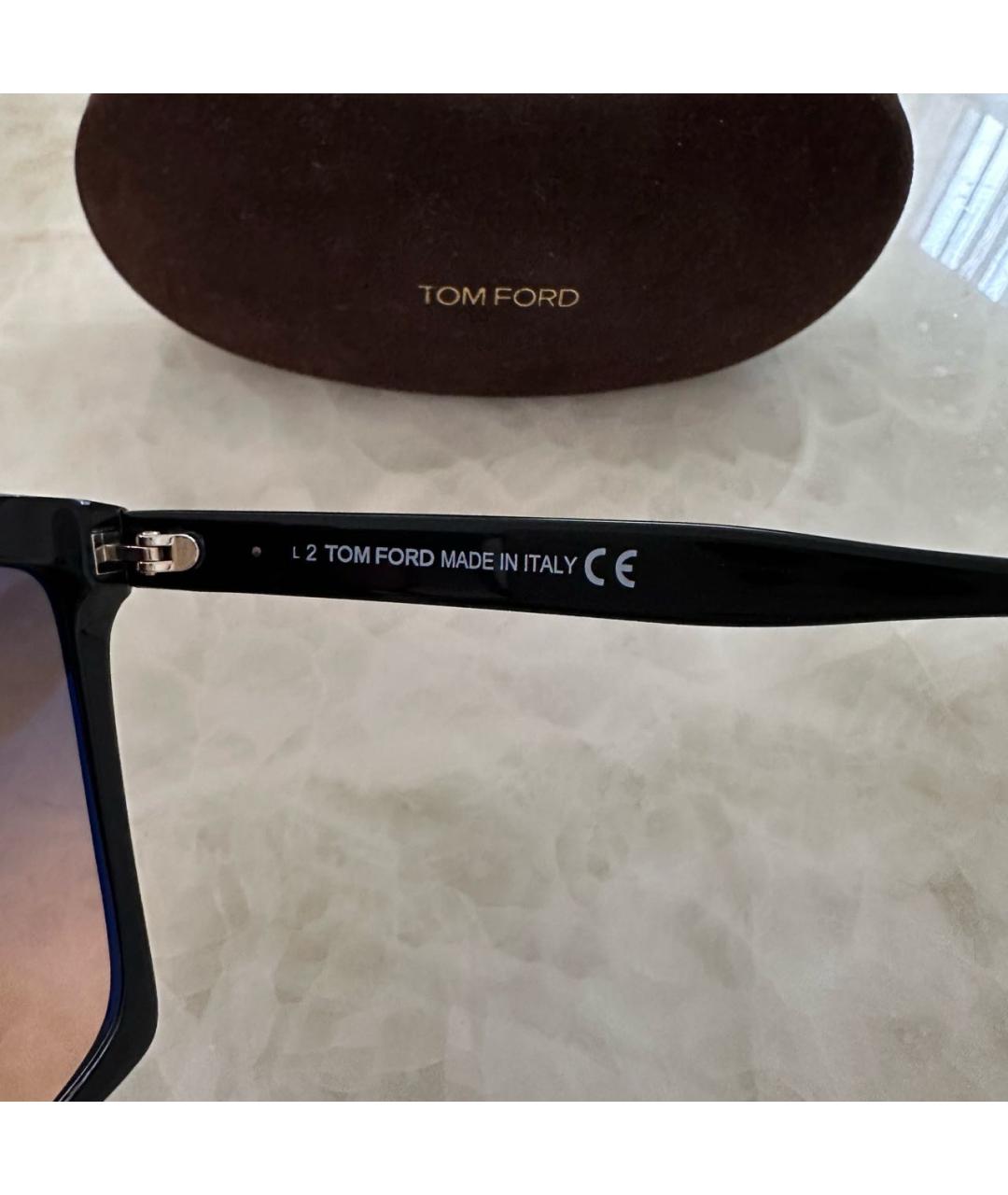 TOM FORD Коричневые пластиковые солнцезащитные очки, фото 4