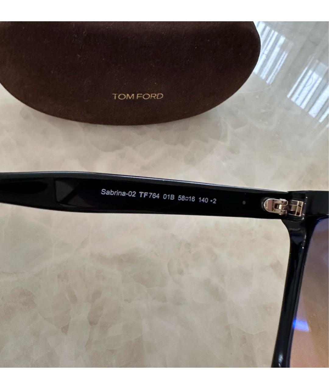 TOM FORD Коричневые пластиковые солнцезащитные очки, фото 3