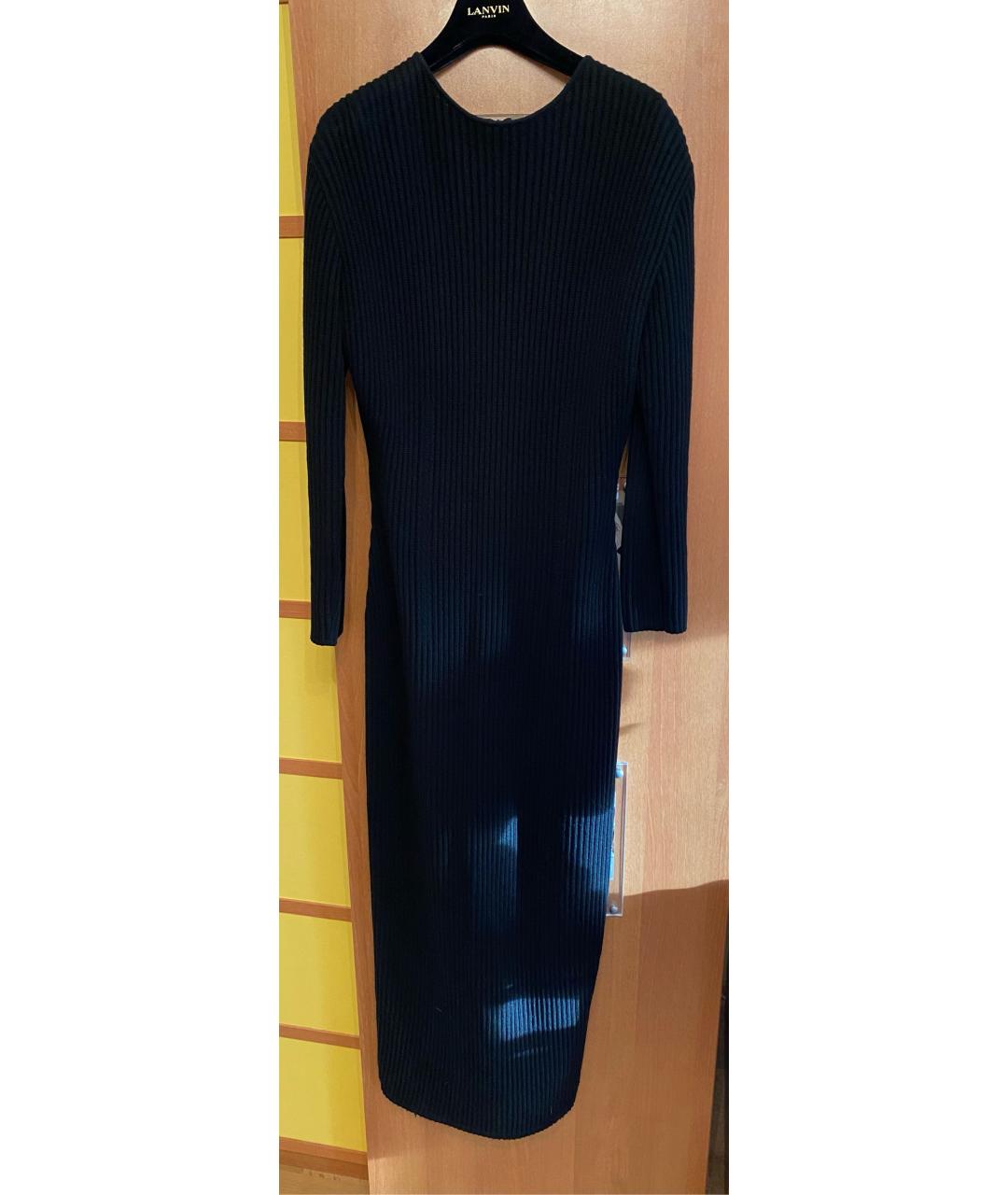 GIANFRANCO FERRE Черное шерстяное вечернее платье, фото 4