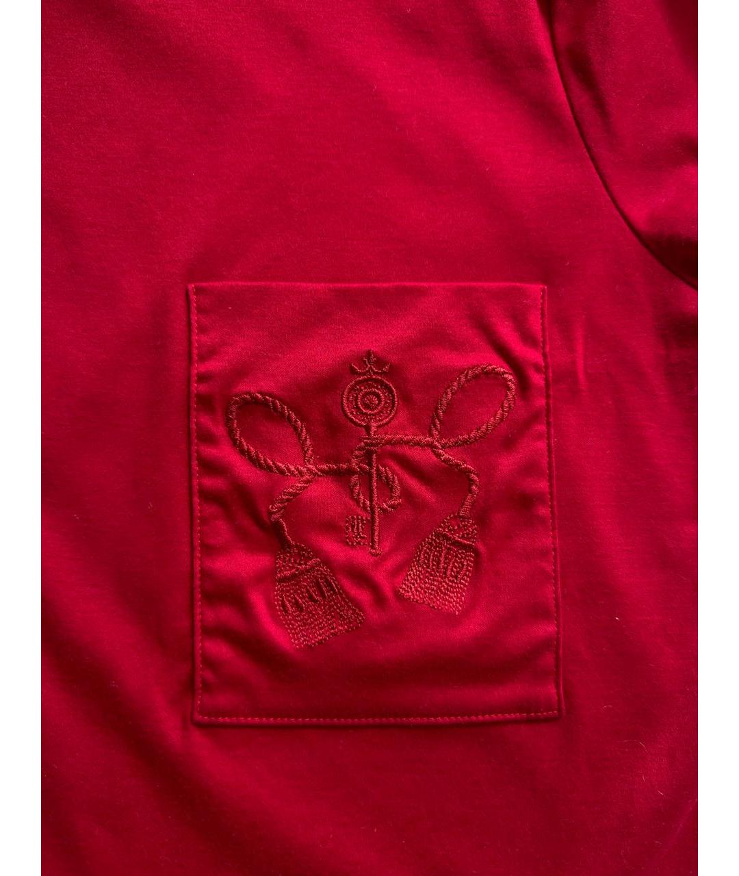 HERMES PRE-OWNED Красная хлопковая футболка, фото 3