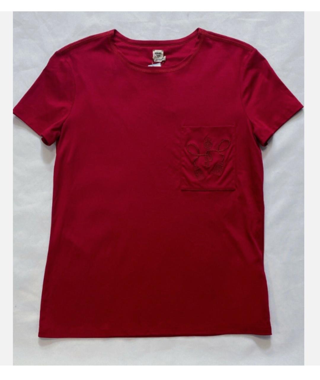 HERMES PRE-OWNED Красная хлопковая футболка, фото 6