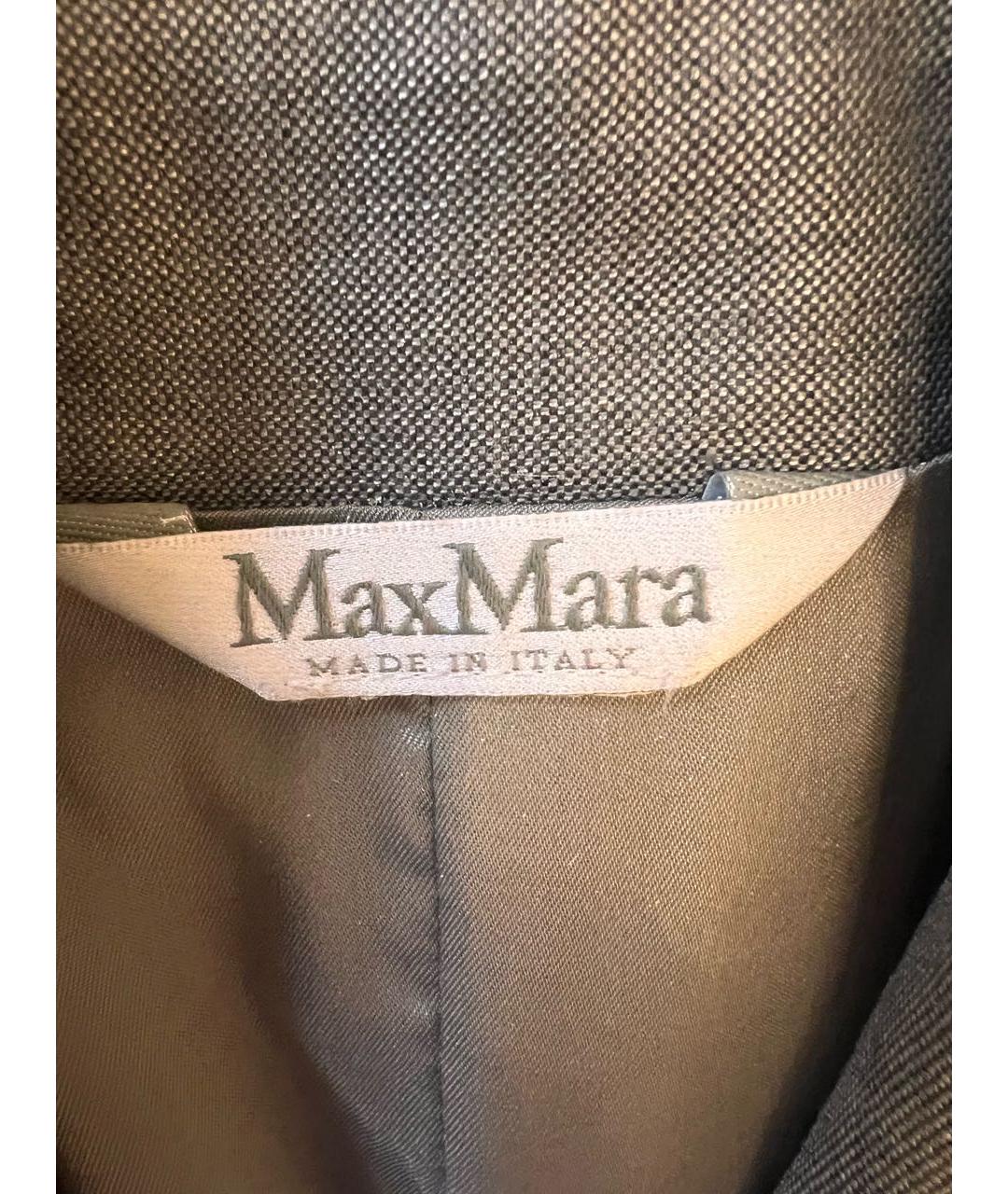 MAX MARA Серое шерстяное повседневное платье, фото 4