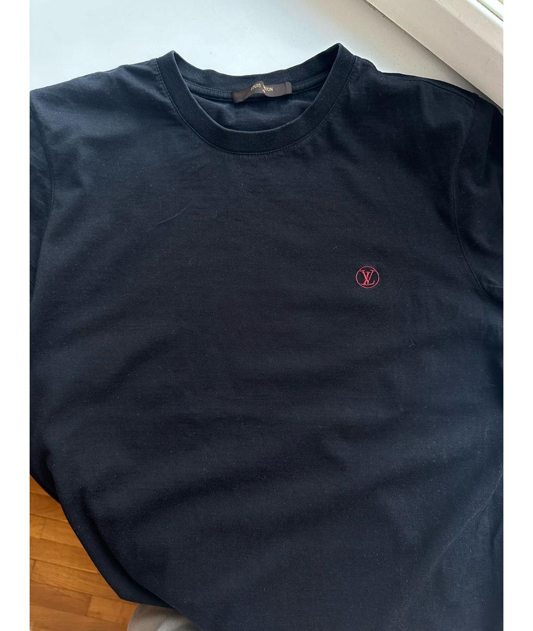 LOUIS VUITTON PRE-OWNED Черная хлопковая футболка, фото 2