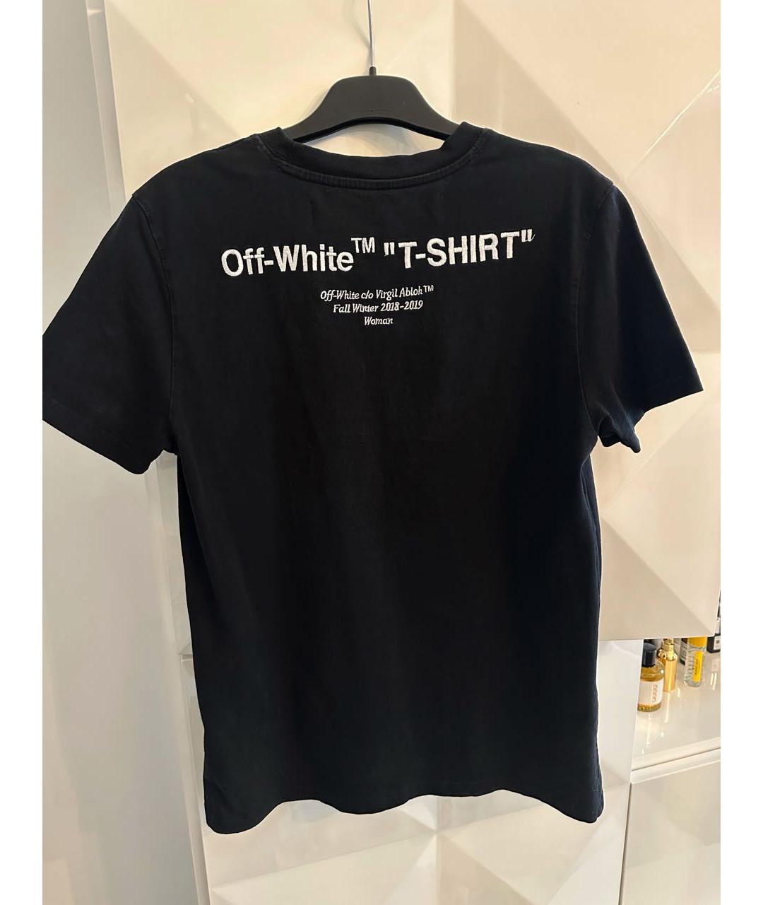 OFF-WHITE Черная хлопковая футболка, фото 5
