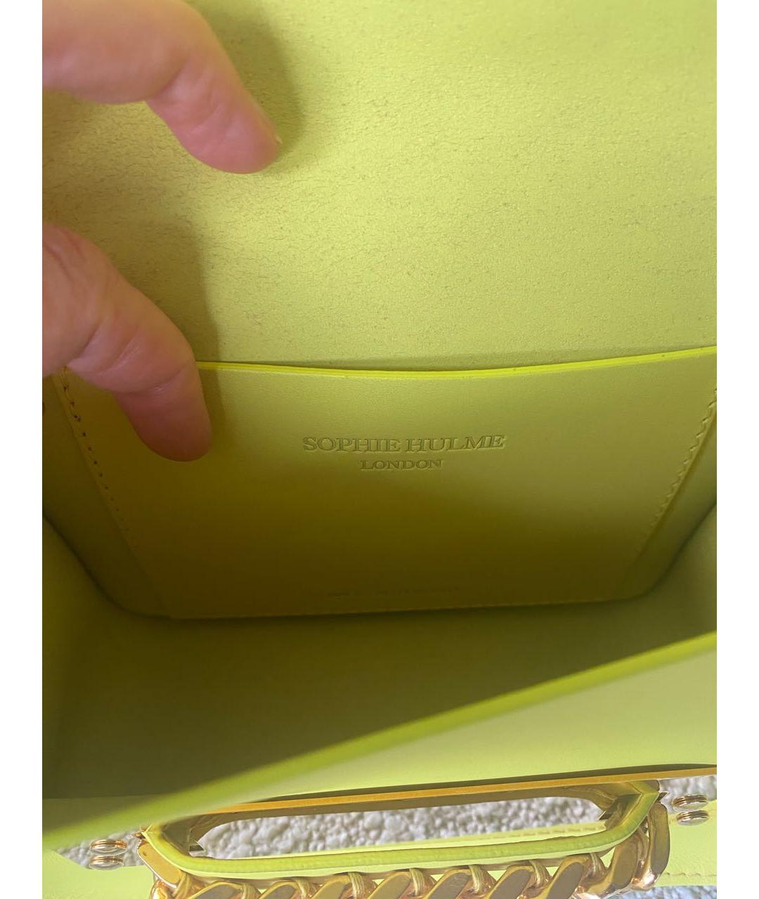 SOPHIE HULME Желтая кожаная сумка через плечо, фото 4