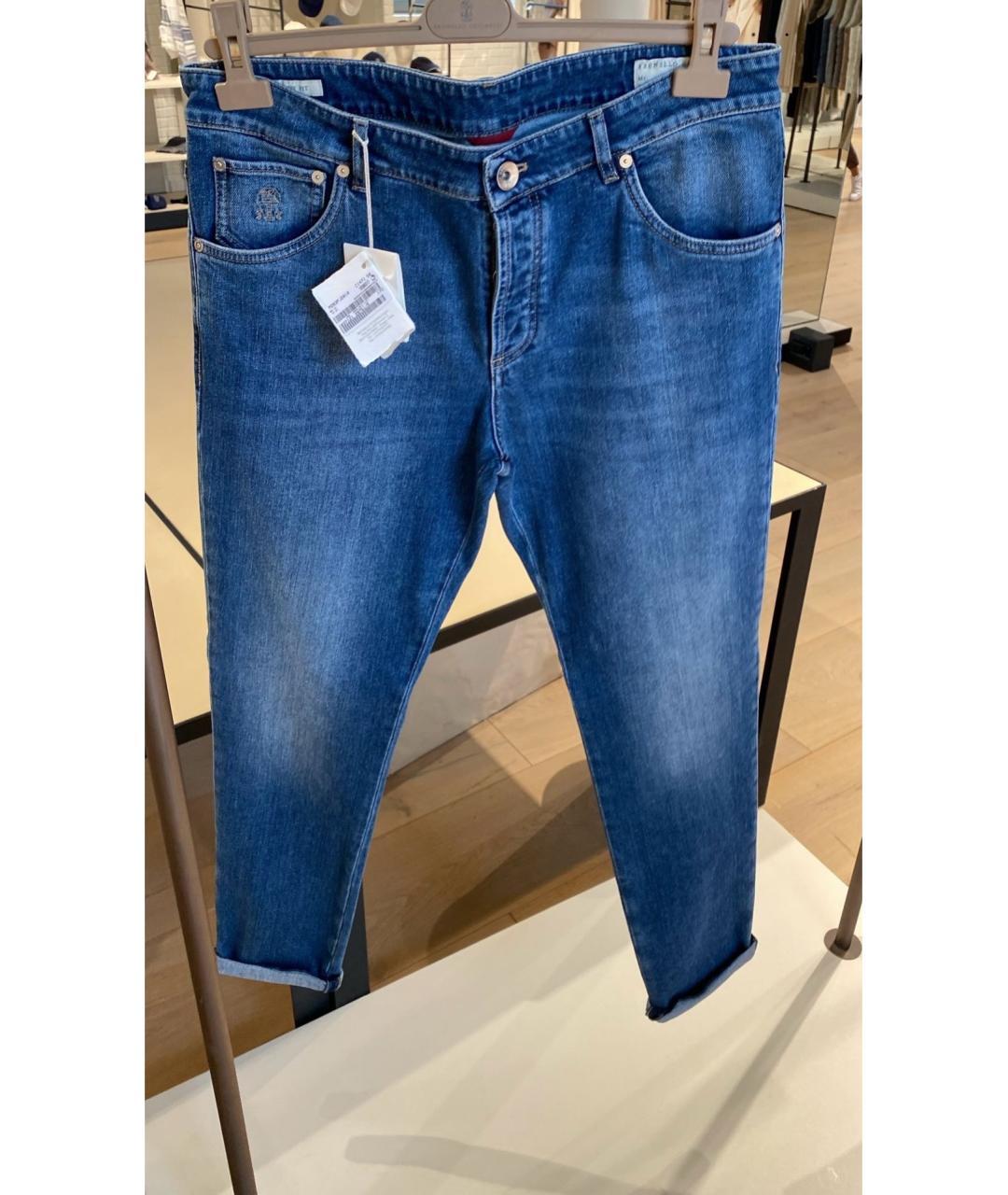 BRUNELLO CUCINELLI Синие джинсы, фото 4