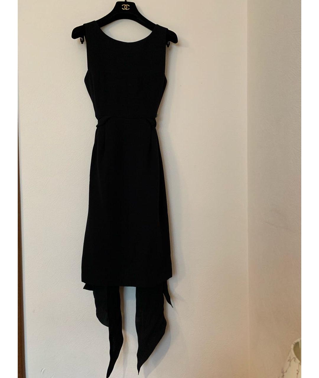 CHANEL Черное шелковое коктейльное платье, фото 3