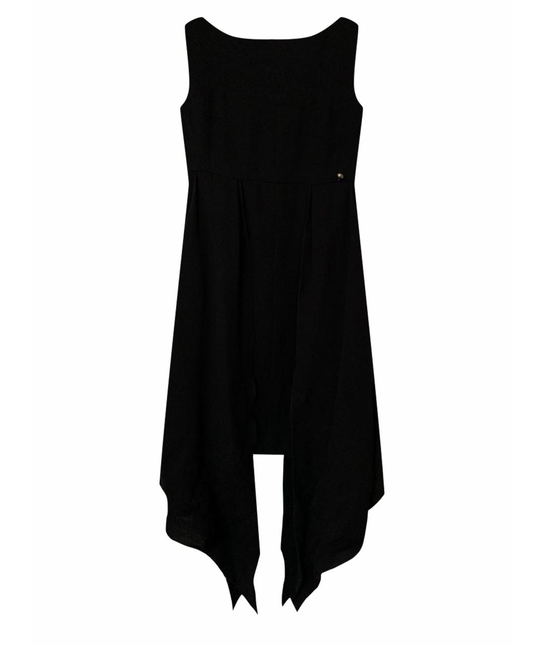 CHANEL Черное шелковое коктейльное платье, фото 1