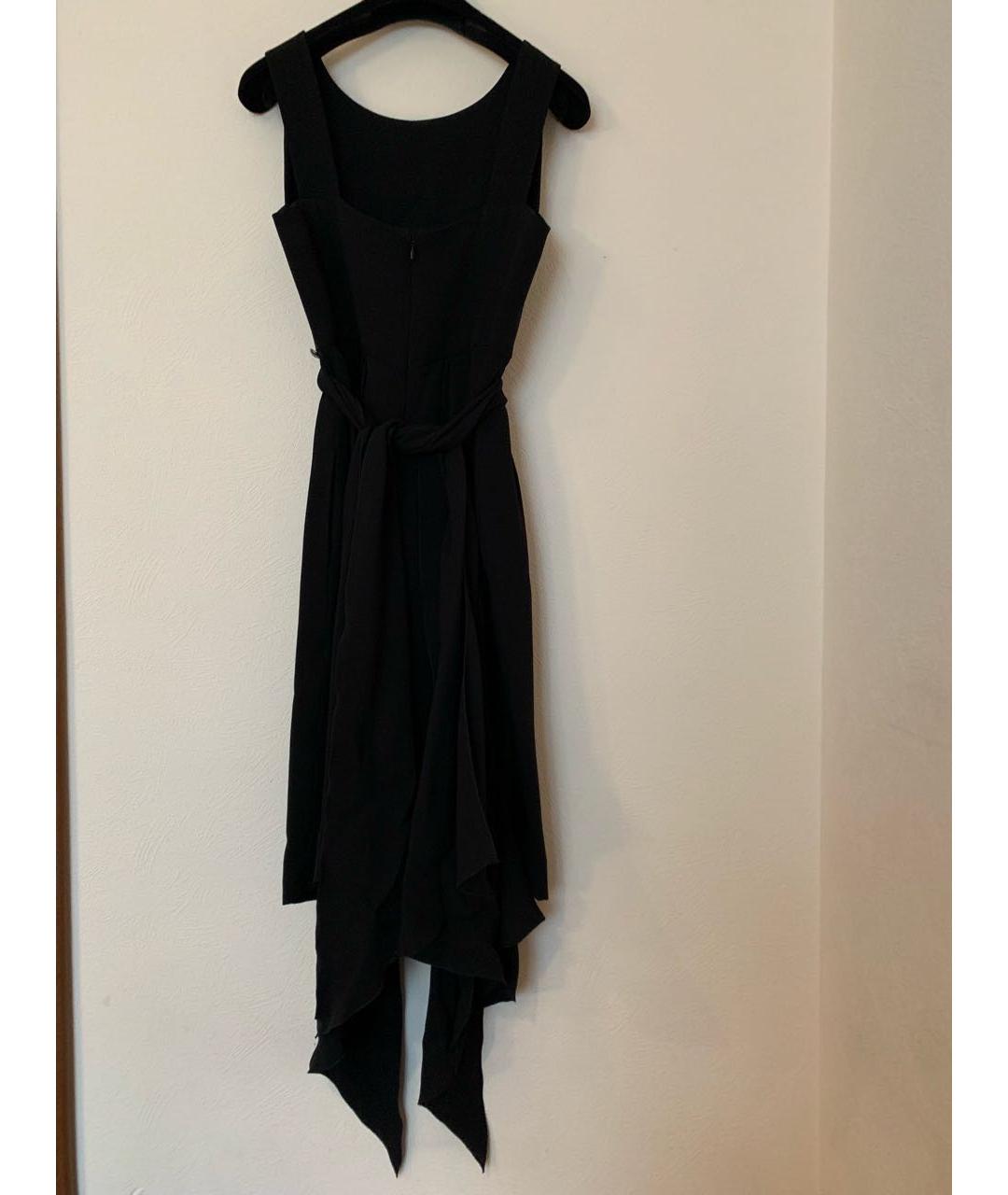 CHANEL PRE-OWNED Черное шелковое коктейльное платье, фото 4