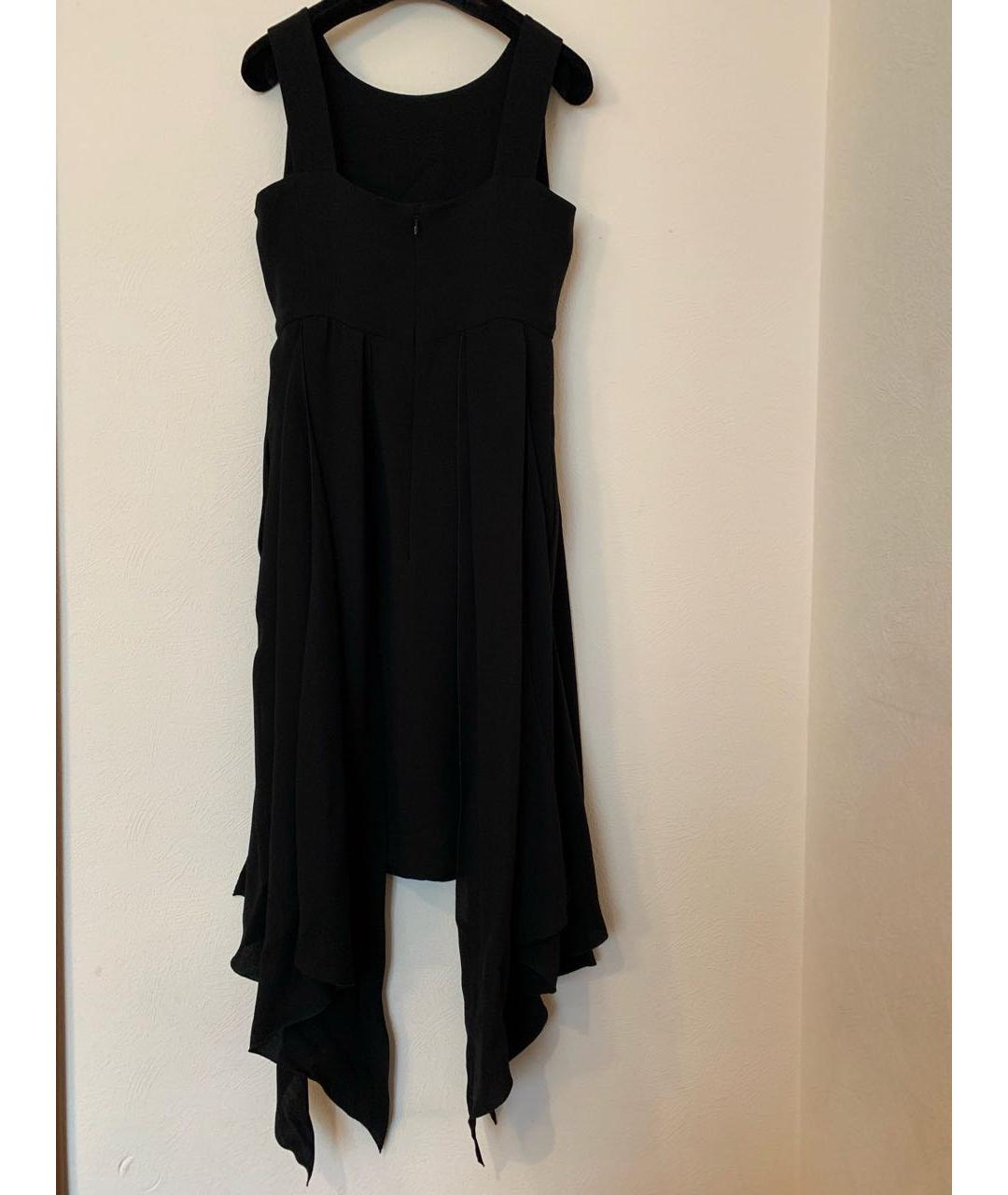CHANEL Черное шелковое коктейльное платье, фото 2