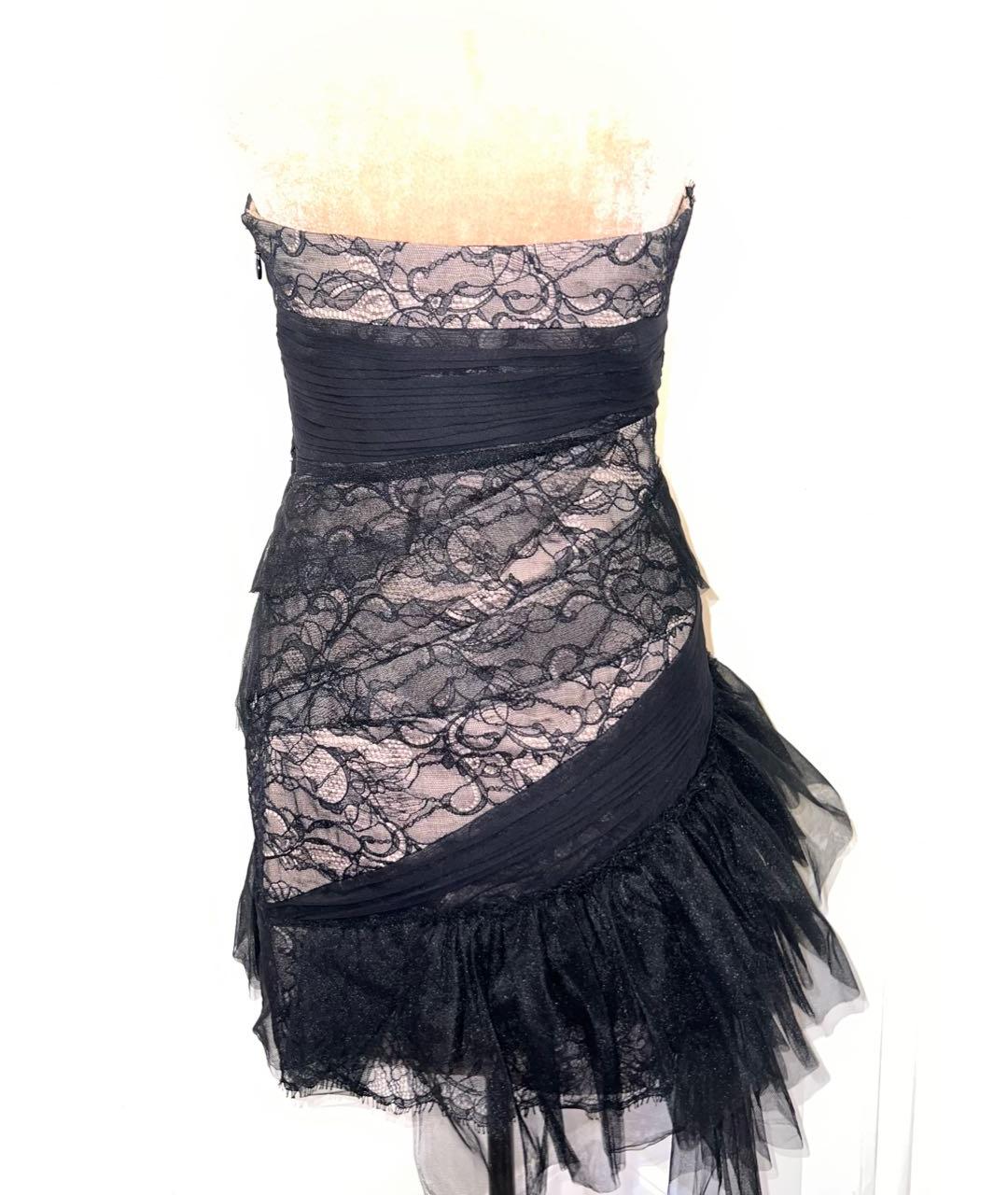 BCBG MAXAZRIA Черное полиэстеровое коктейльное платье, фото 2