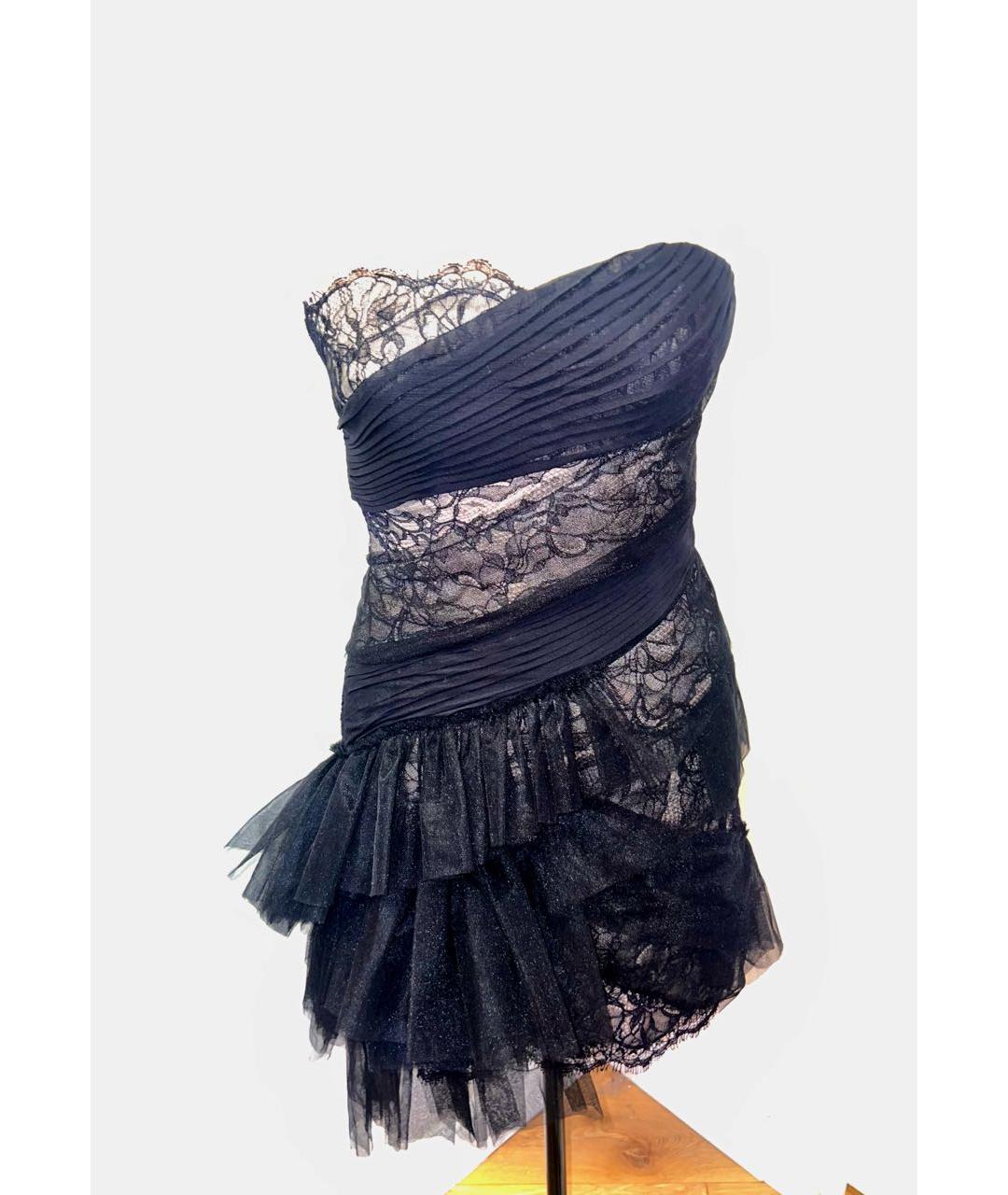 BCBG MAXAZRIA Черное полиэстеровое коктейльное платье, фото 7