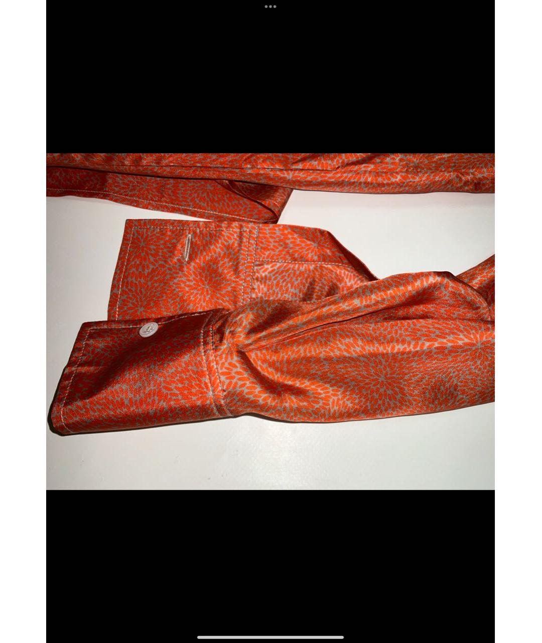 KITON Оранжевое шелковое повседневное платье, фото 2