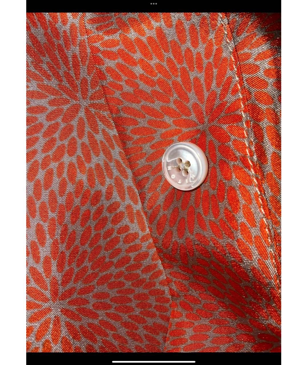 KITON Оранжевое шелковое повседневное платье, фото 5