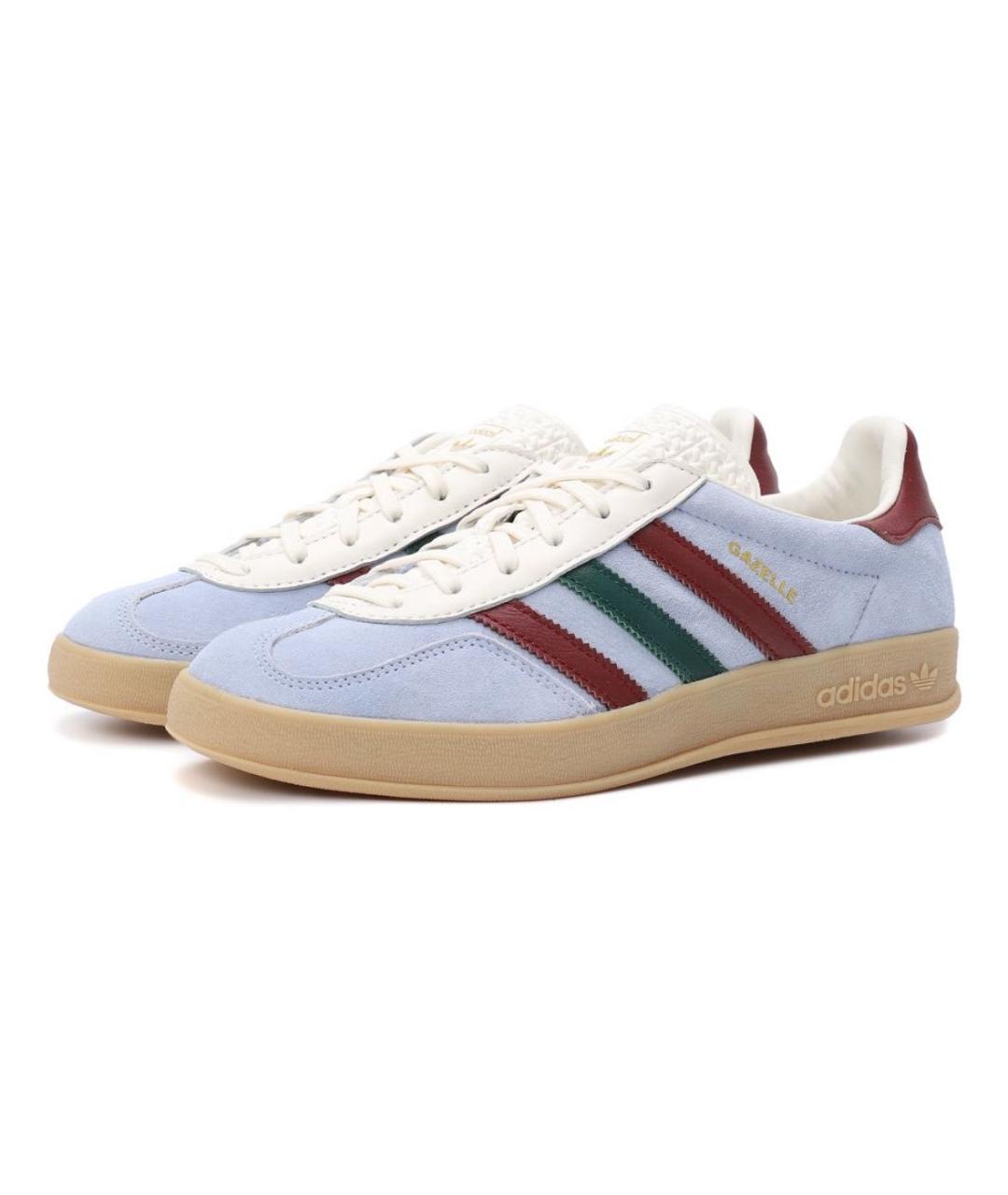 ADIDAS Голубые замшевые низкие кроссовки / кеды, фото 2