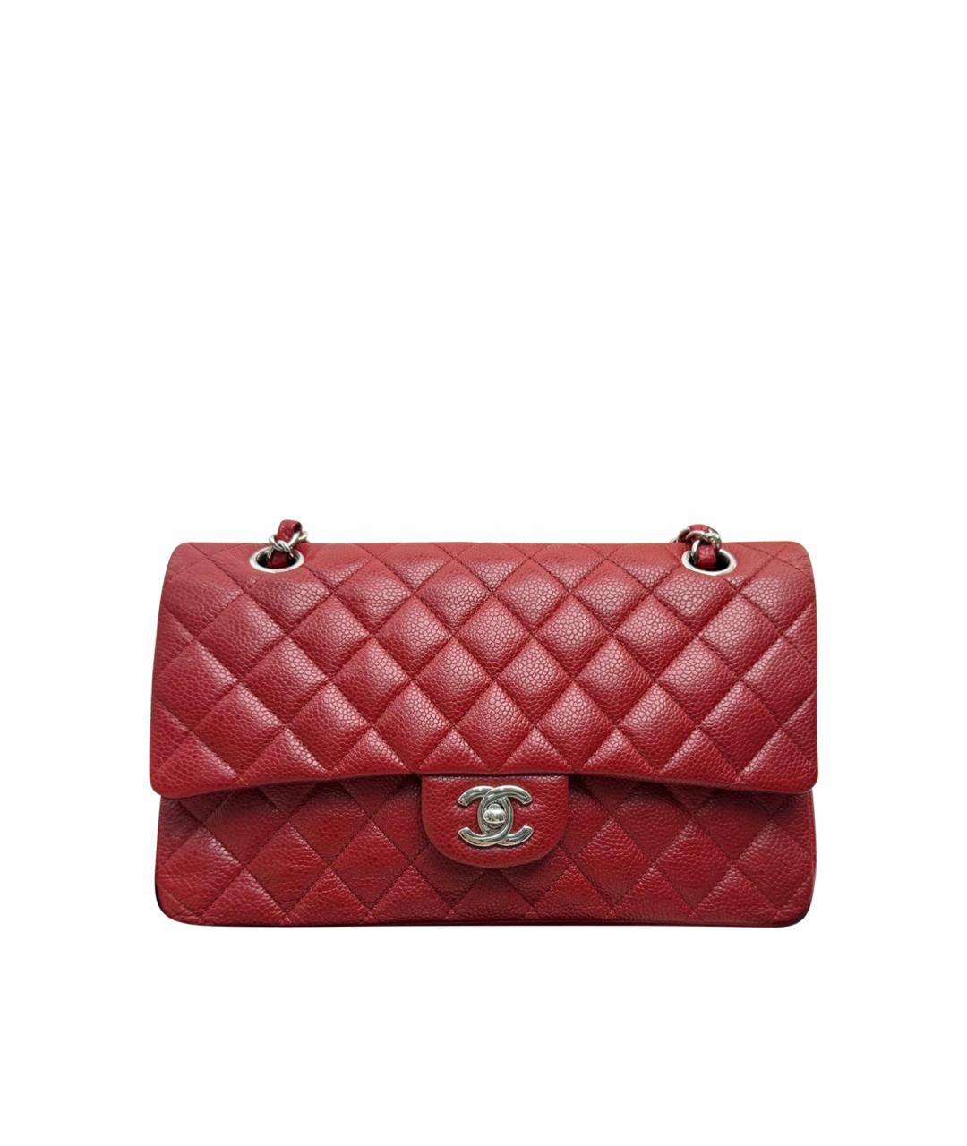 CHANEL PRE-OWNED Красная кожаная сумка через плечо, фото 1