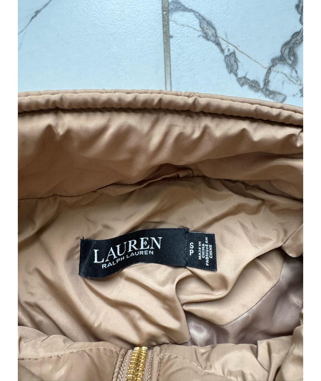 RALPH LAUREN Коричневая полиэстеровая куртка, фото 4