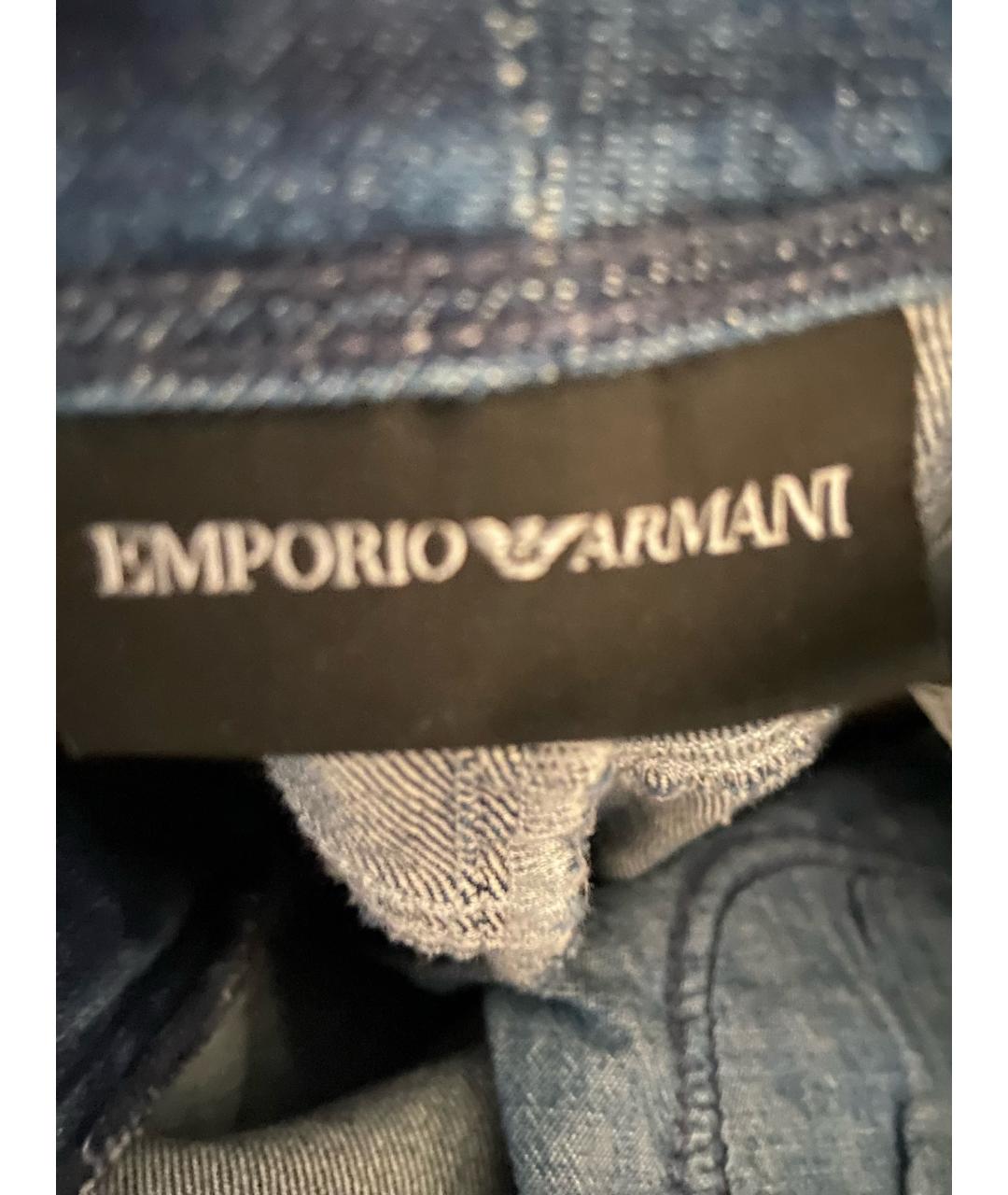 EMPORIO ARMANI Синяя деним юбка мини, фото 6