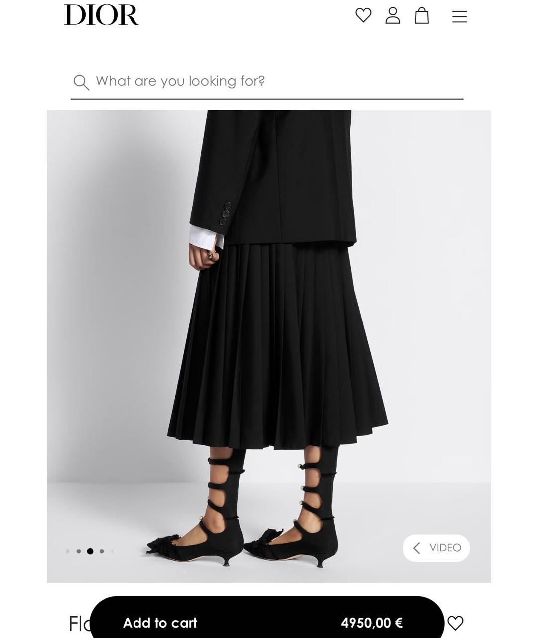 CHRISTIAN DIOR PRE-OWNED Черная шелковая юбка миди, фото 5