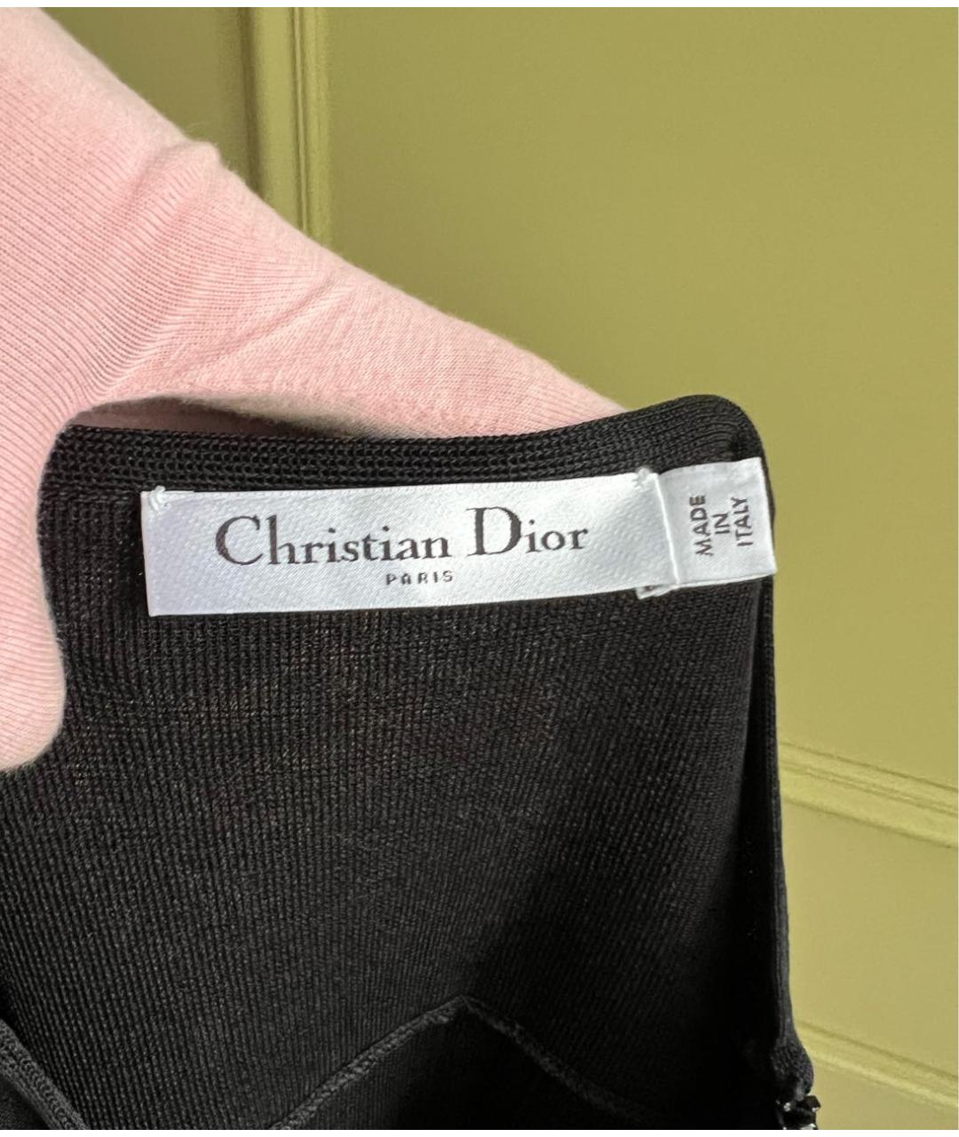 CHRISTIAN DIOR PRE-OWNED Черная шелковая юбка миди, фото 8